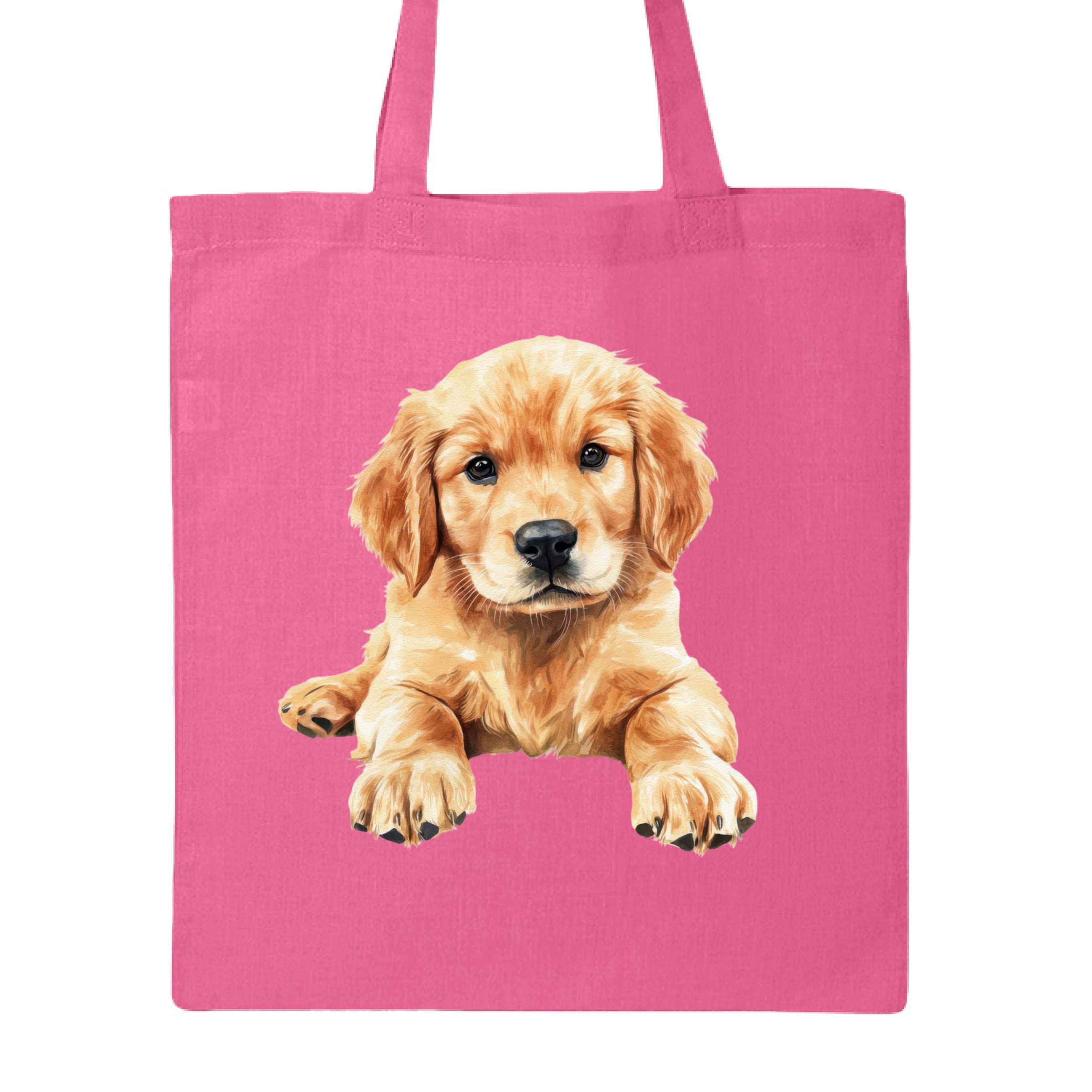 Golden Retriever Puppy Tote Bag - Adorable Baby Dog Canvas
