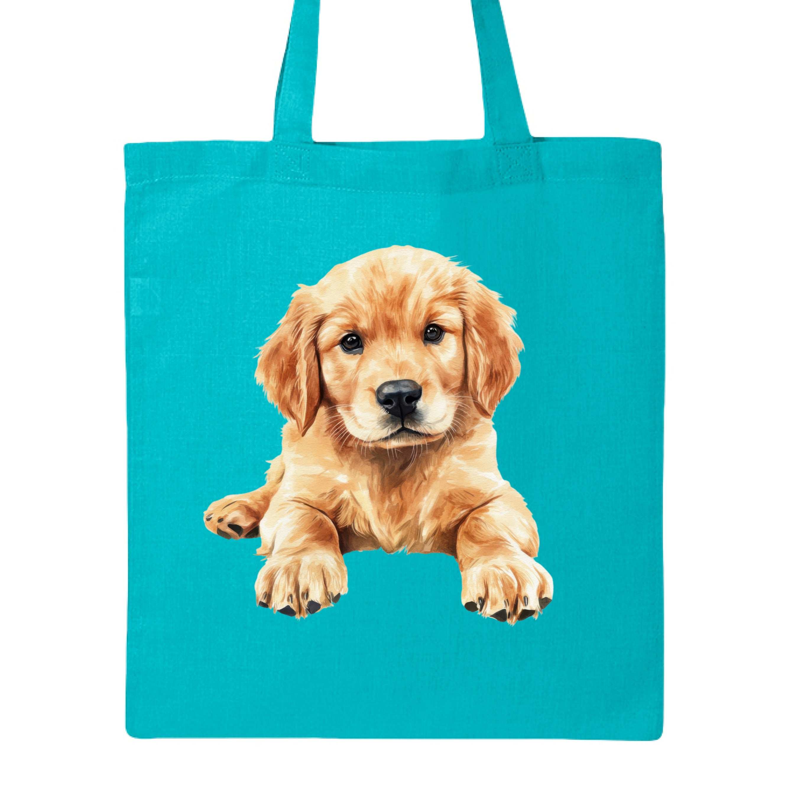Golden Retriever Puppy Tote Bag - Adorable Baby Dog Canvas