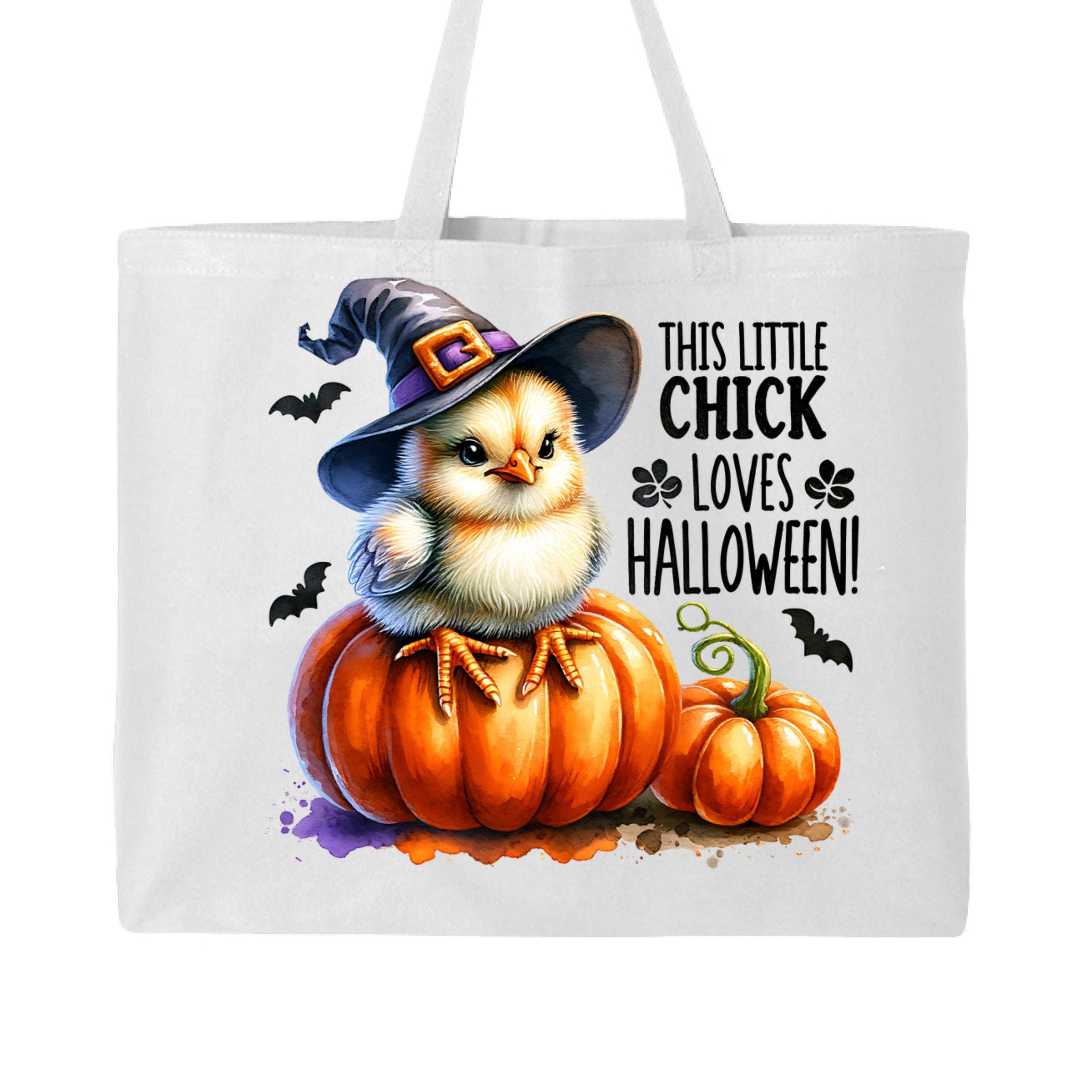 Halloween Chick Tote Bag for Trick-or-Treating - Cute Witch