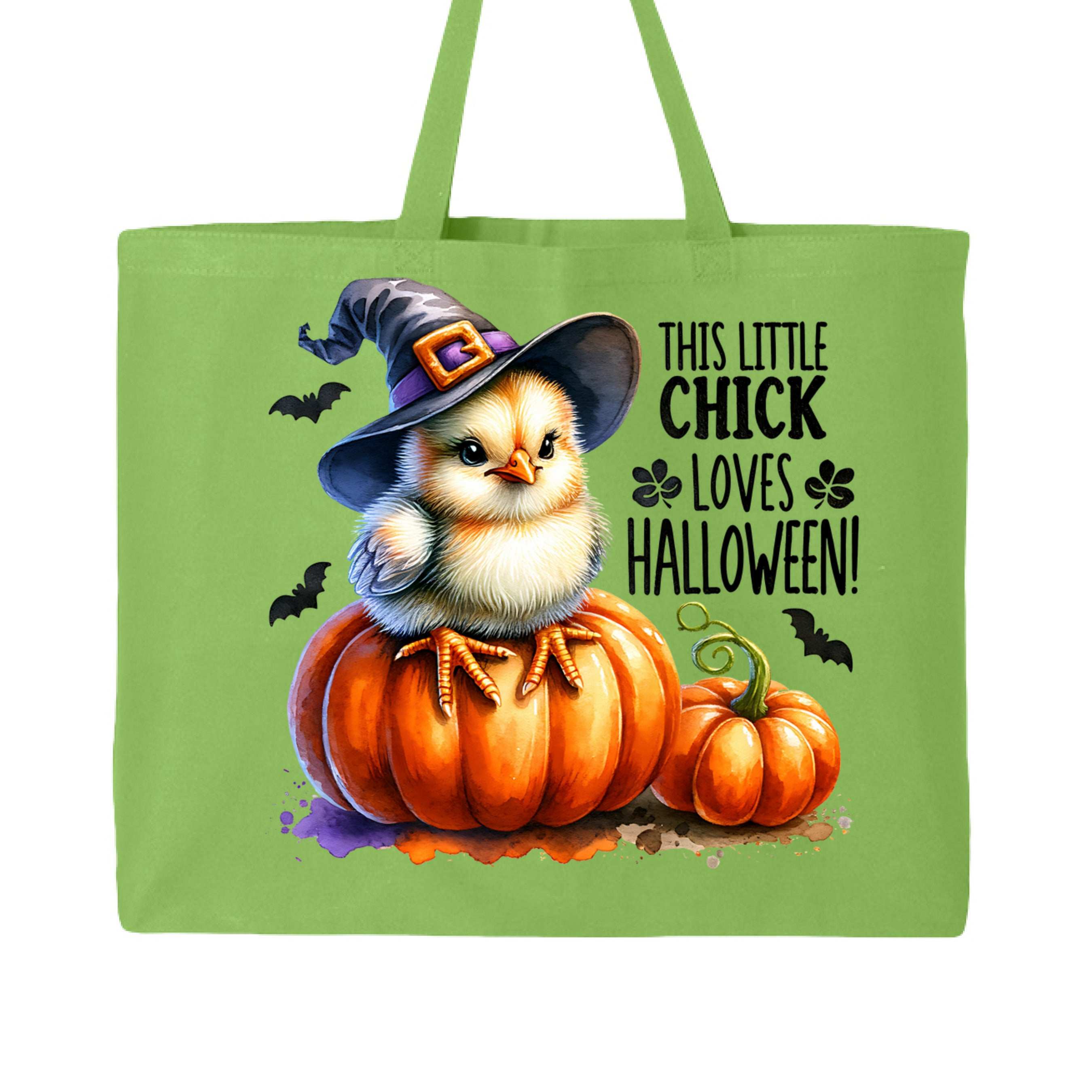 Halloween Chick Tote Bag for Trick-or-Treating - Cute Witch