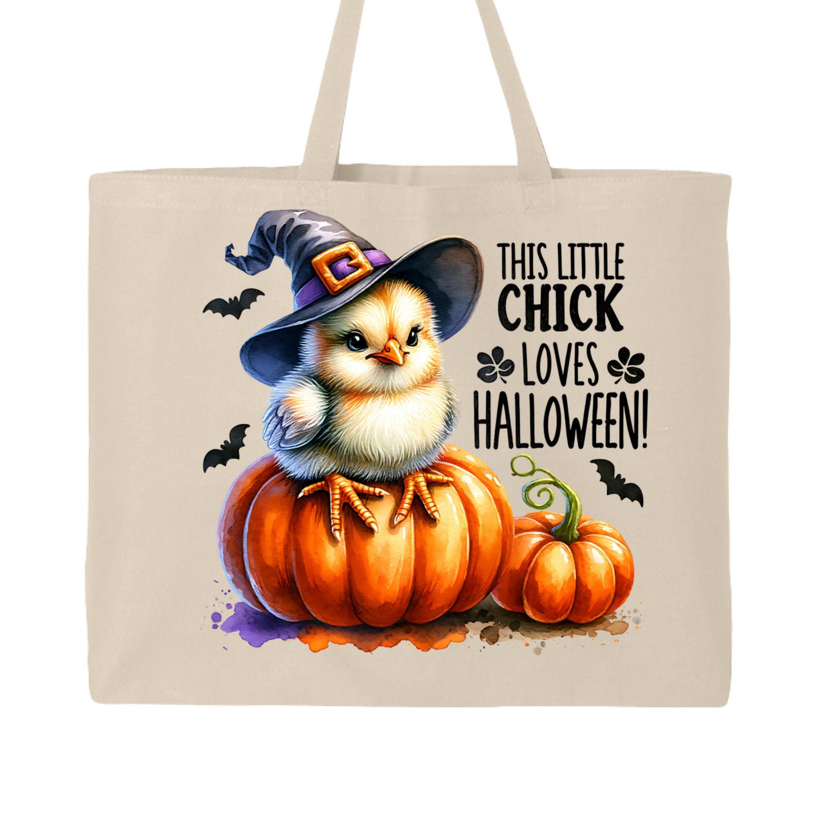Halloween Chick Tote Bag for Trick-or-Treating - Cute Witch