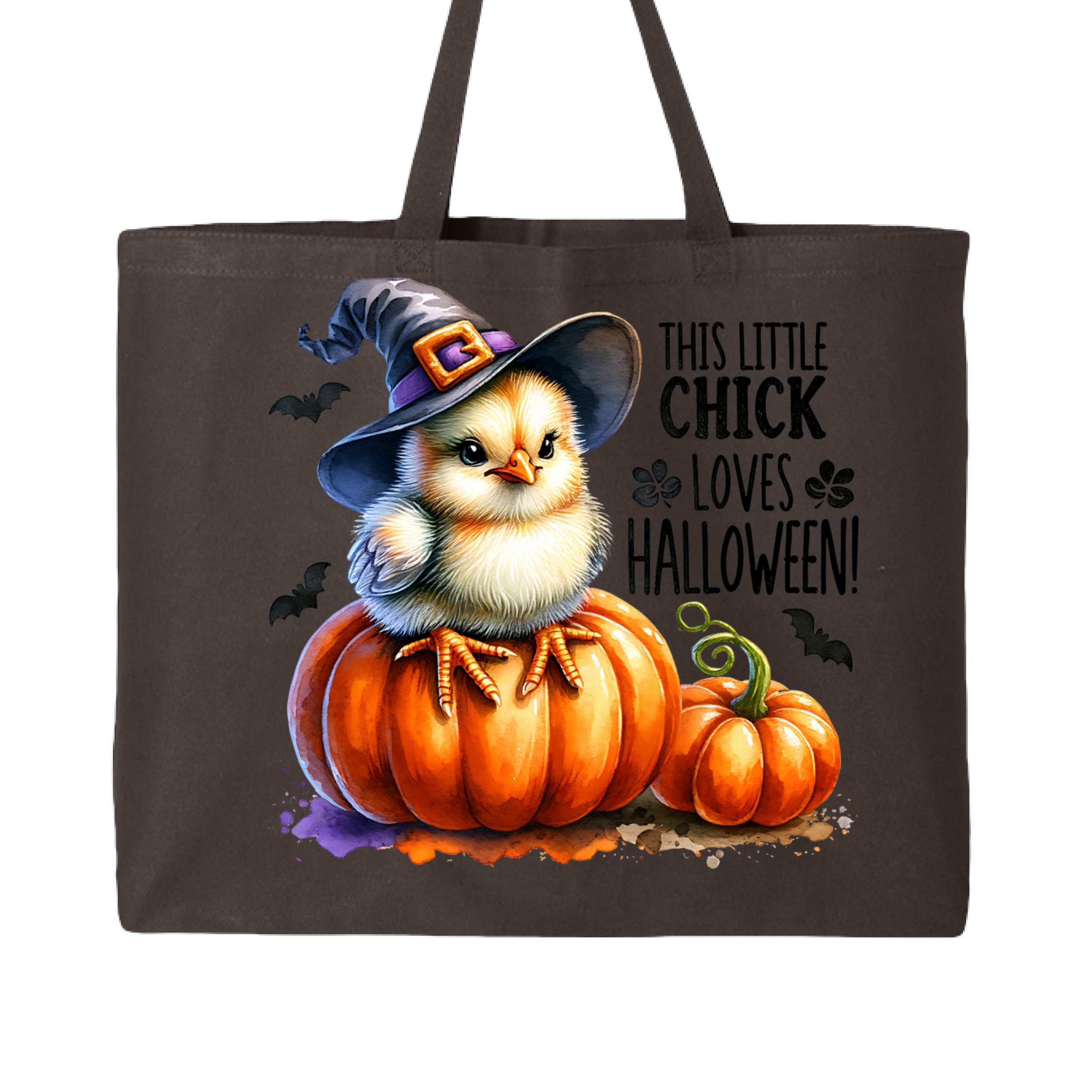 Halloween Chick Tote Bag for Trick-or-Treating - Cute Witch