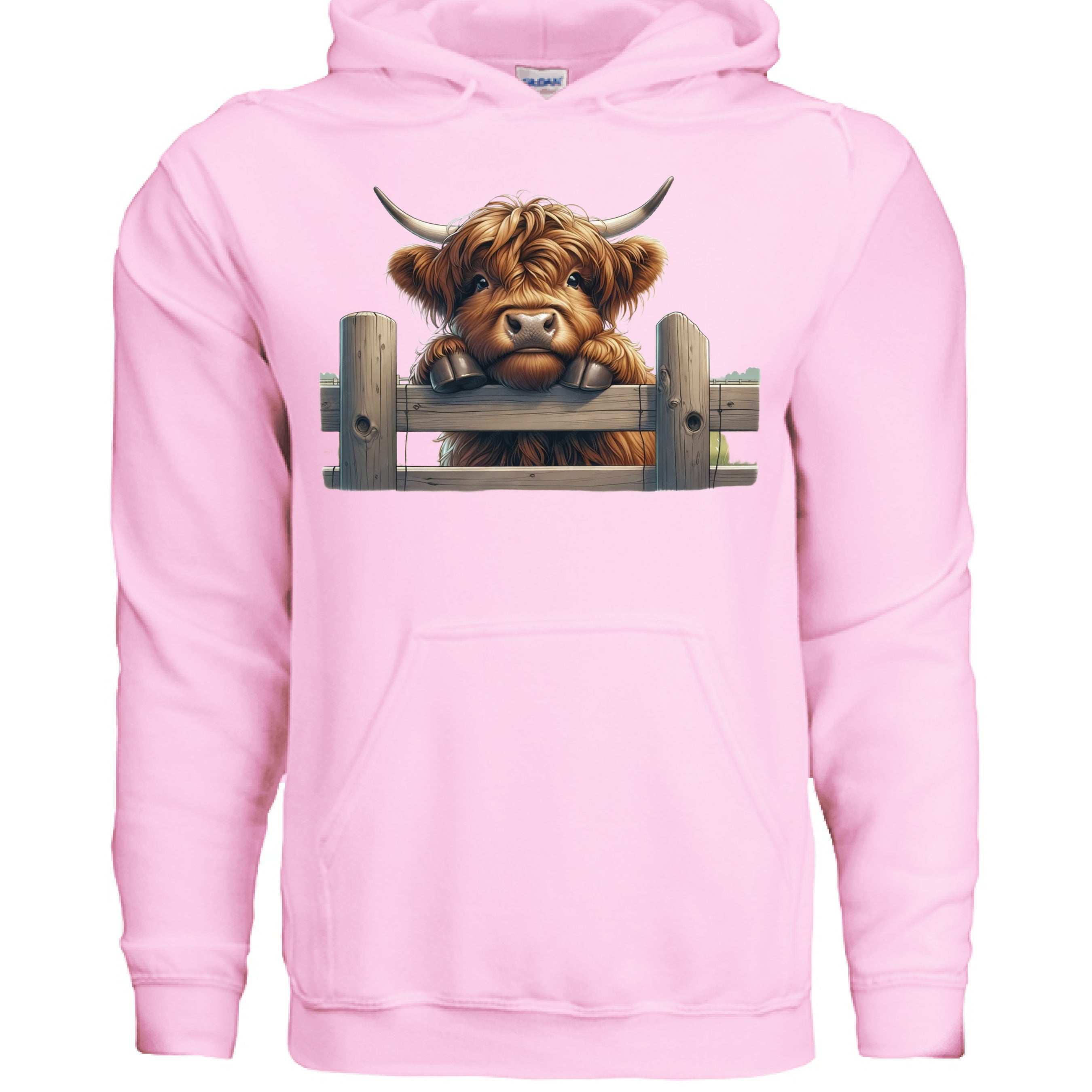 Highland Cow Hoodie with Fluffy Design for Farm Lovers