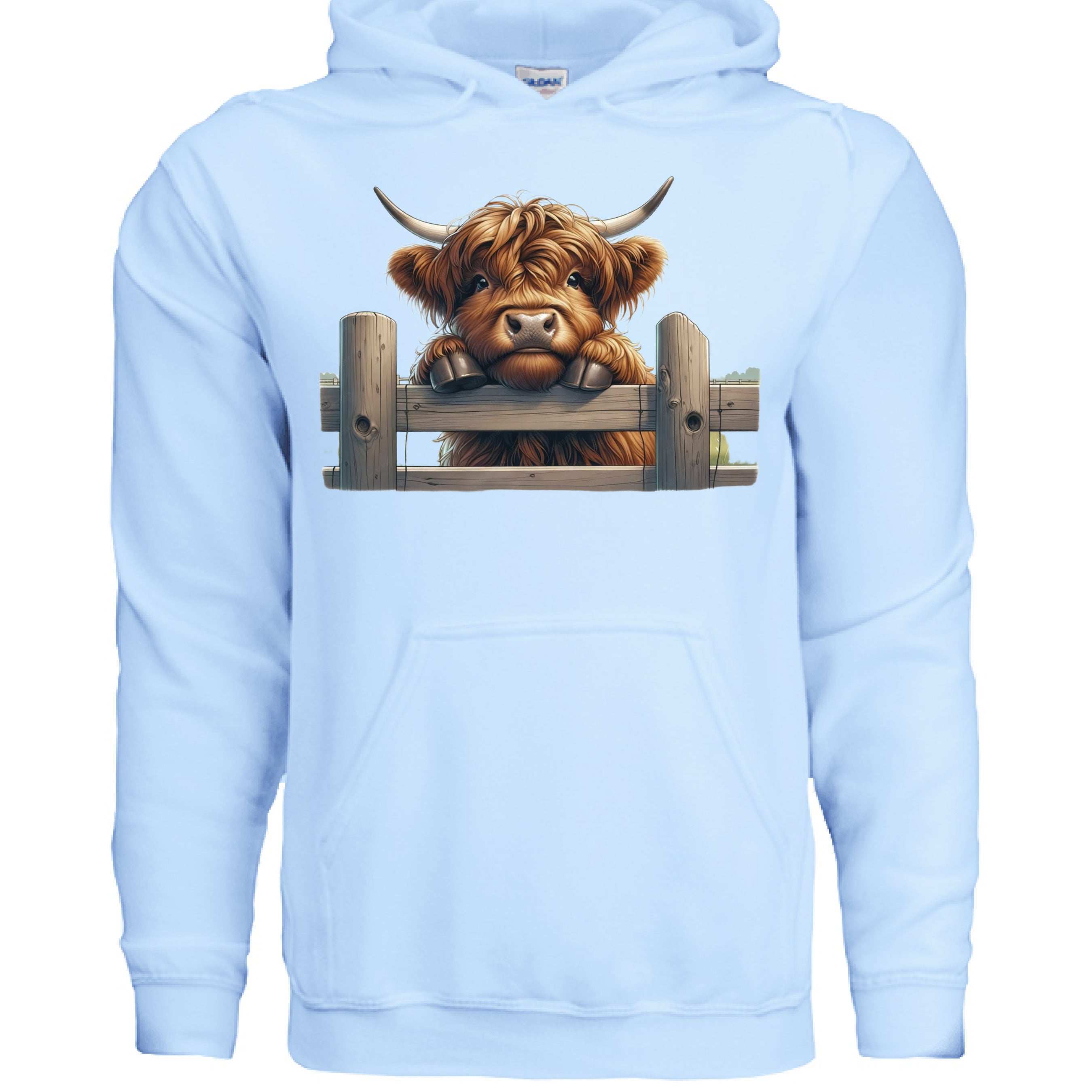 Highland Cow Hoodie with Fluffy Design for Farm Lovers