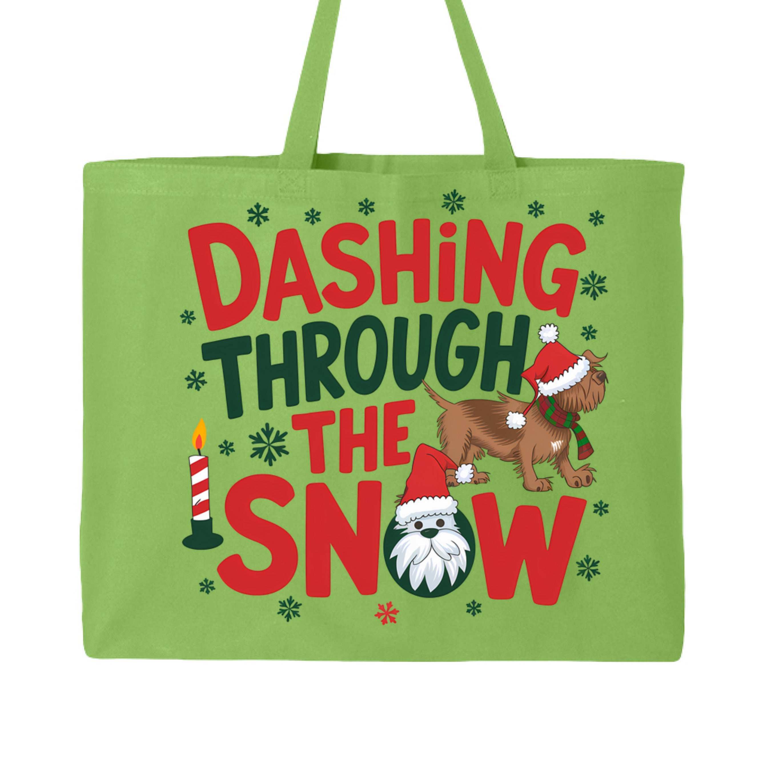 Dashing Through the Snow Holiday Tote for Dog Lovers - Canvas