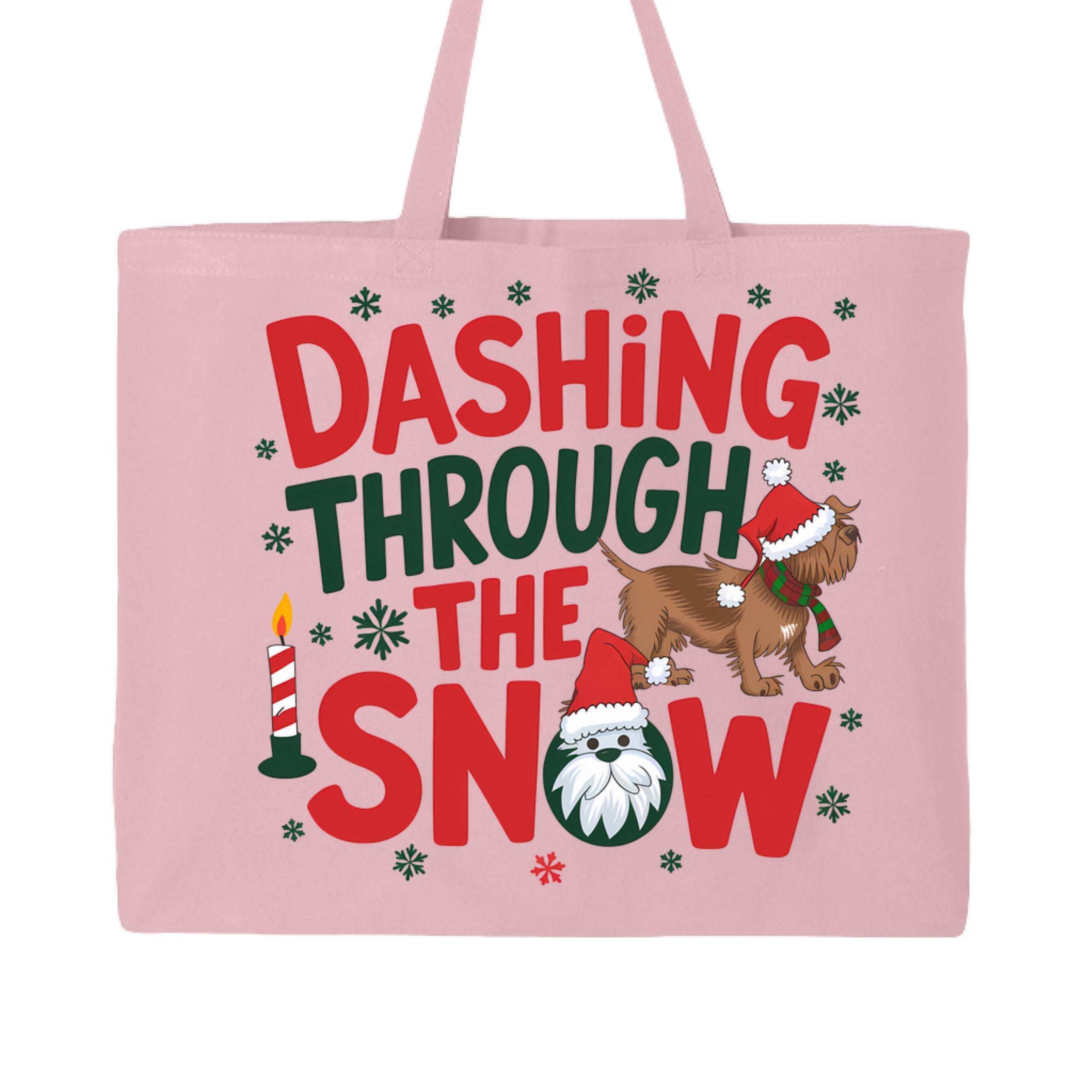 Dashing Through the Snow Holiday Tote for Dog Lovers - Canvas