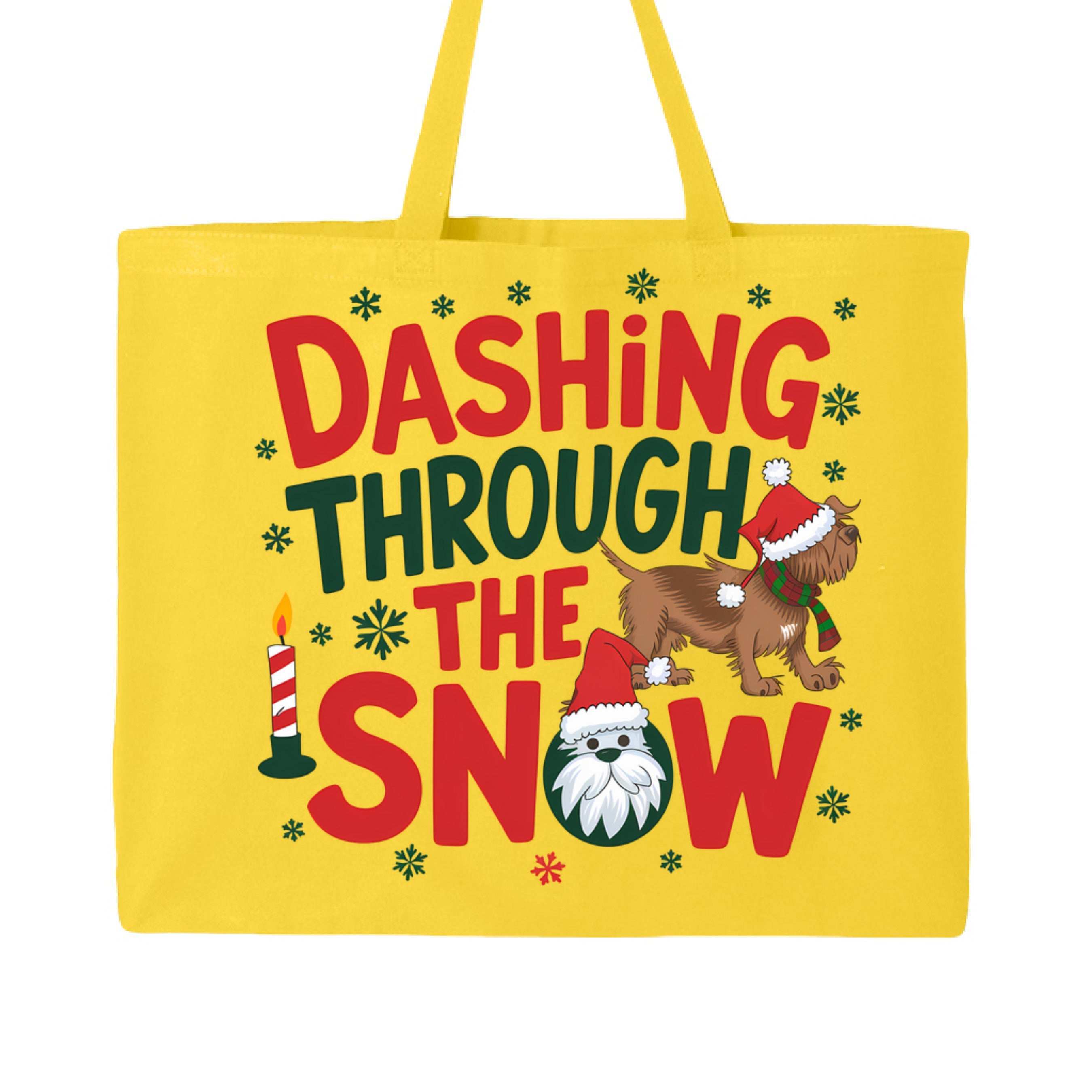 Dashing Through the Snow Holiday Tote for Dog Lovers - Canvas