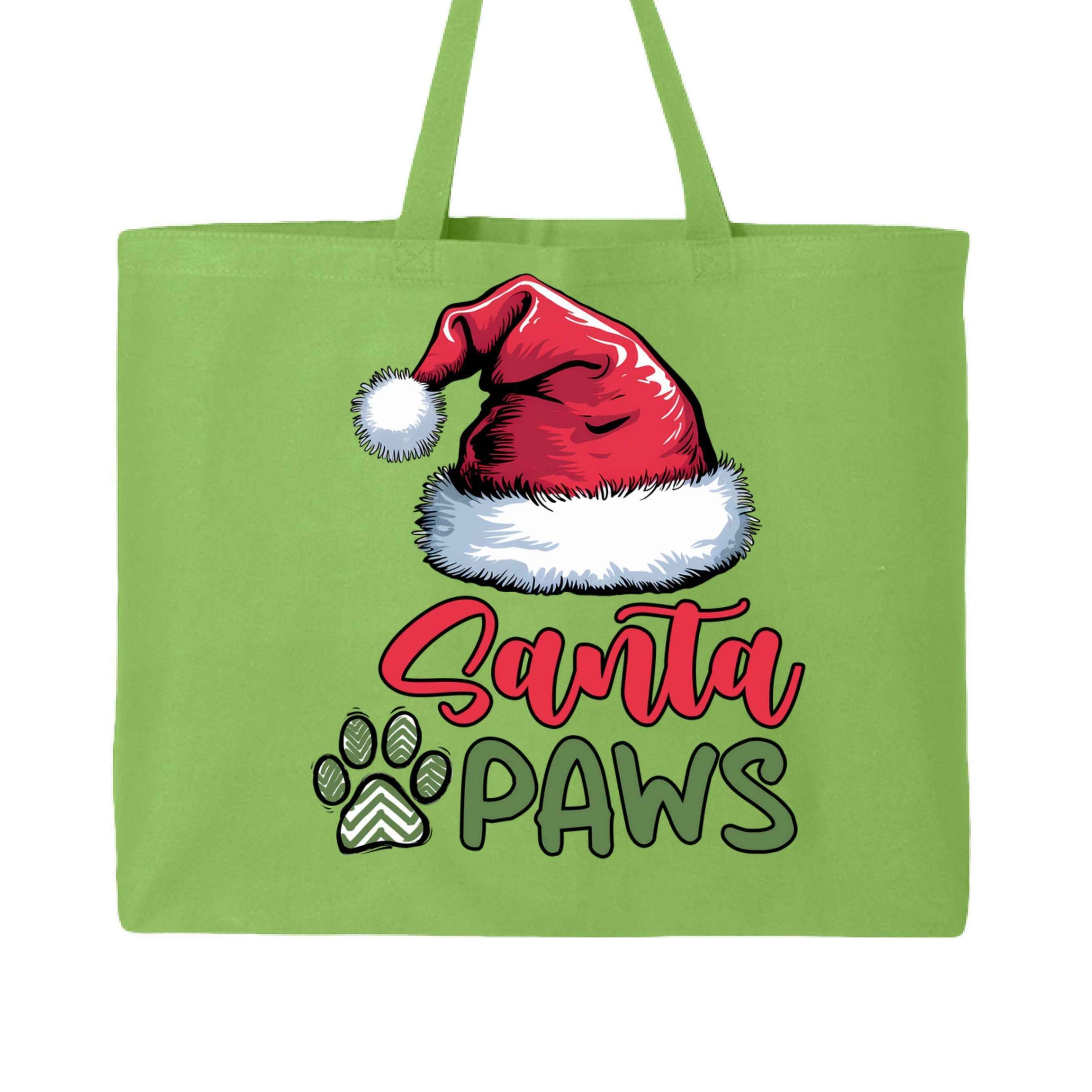Santa Paws Holiday Tote with Santa Hat for Dog Lovers