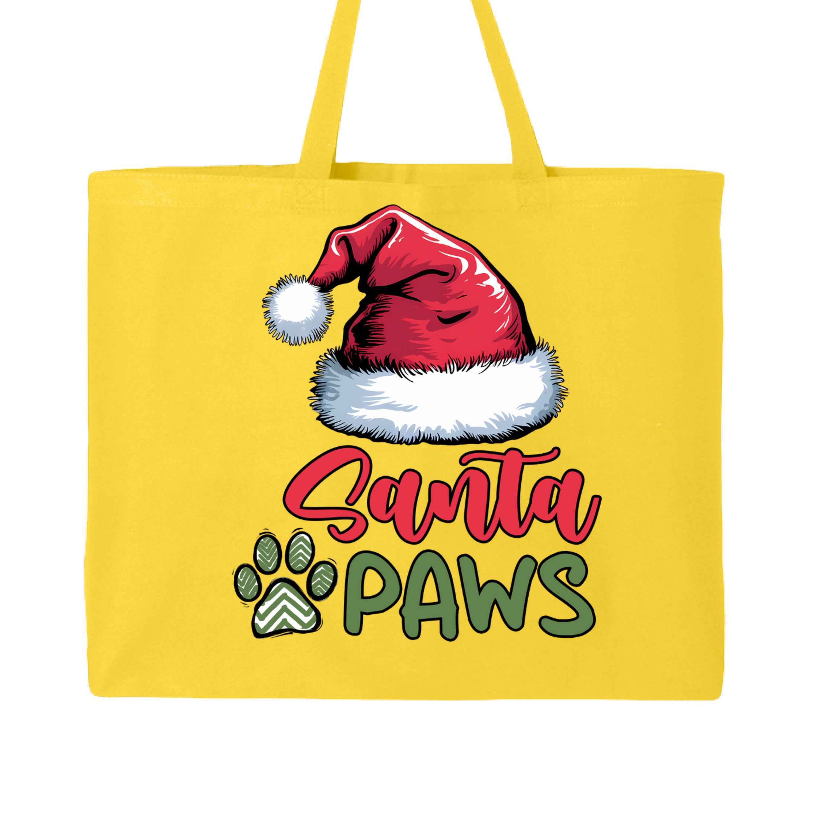 Santa Paws Holiday Tote with Santa Hat for Dog Lovers