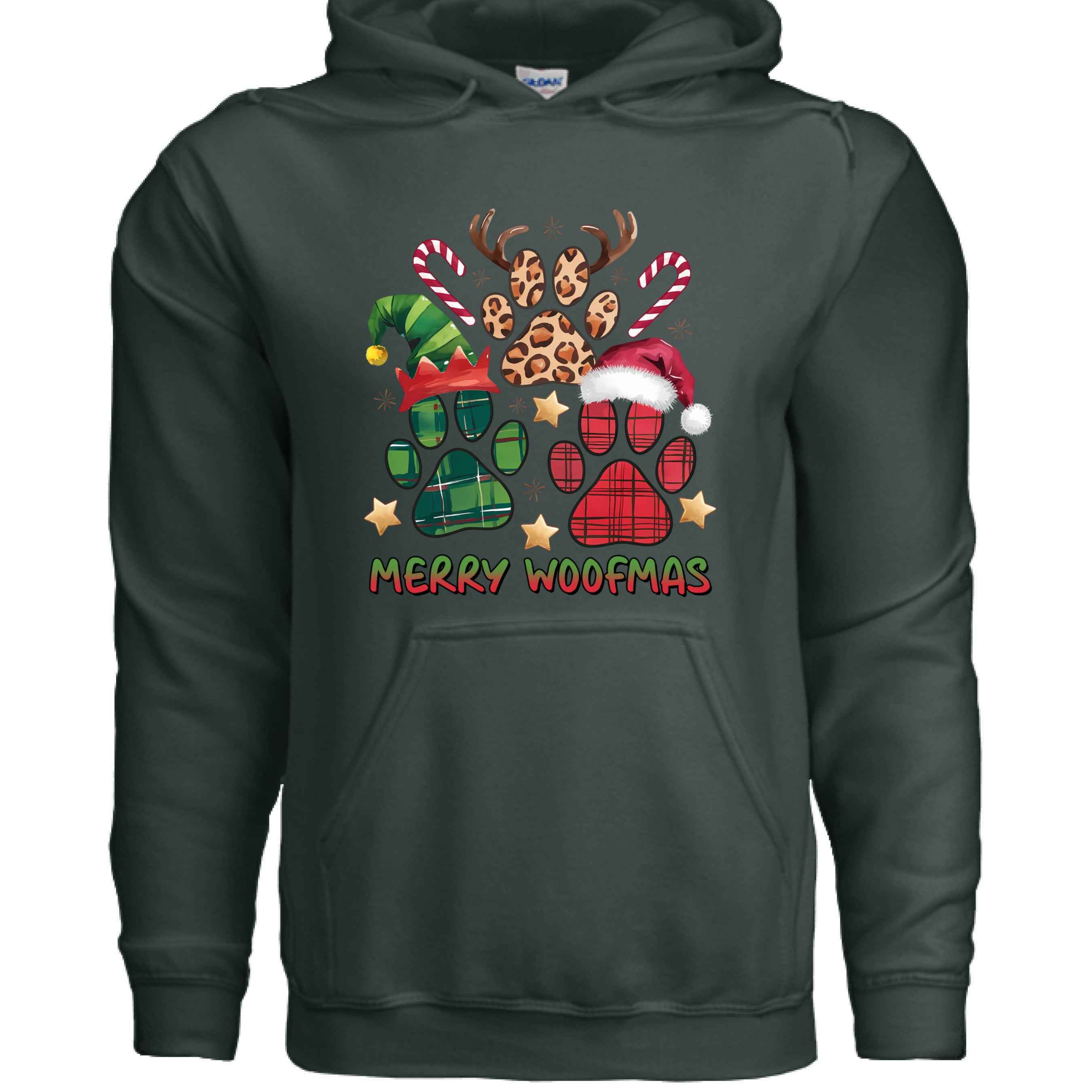 Merry Woofmas Holiday Hoodie with Reindeer Antlers for Dogs