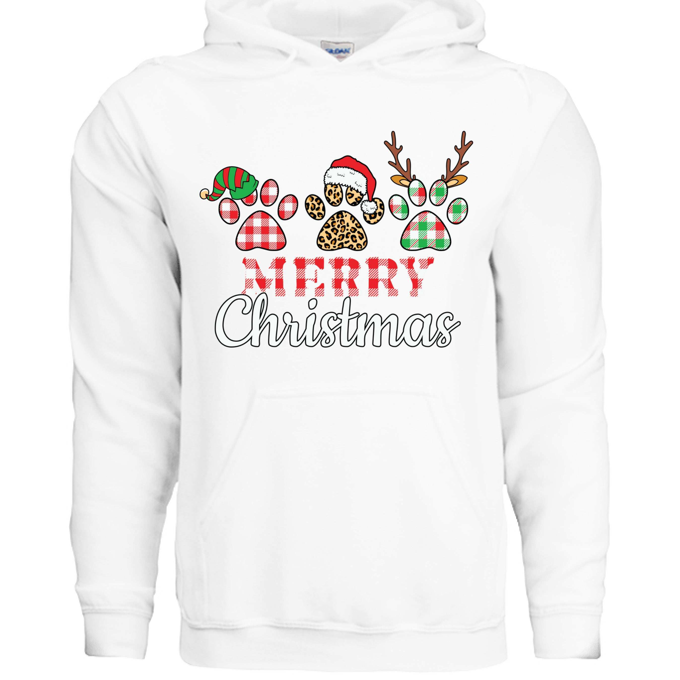 Merry Paws Hoodie - Cute Christmas Pet Lover Sweatshirt