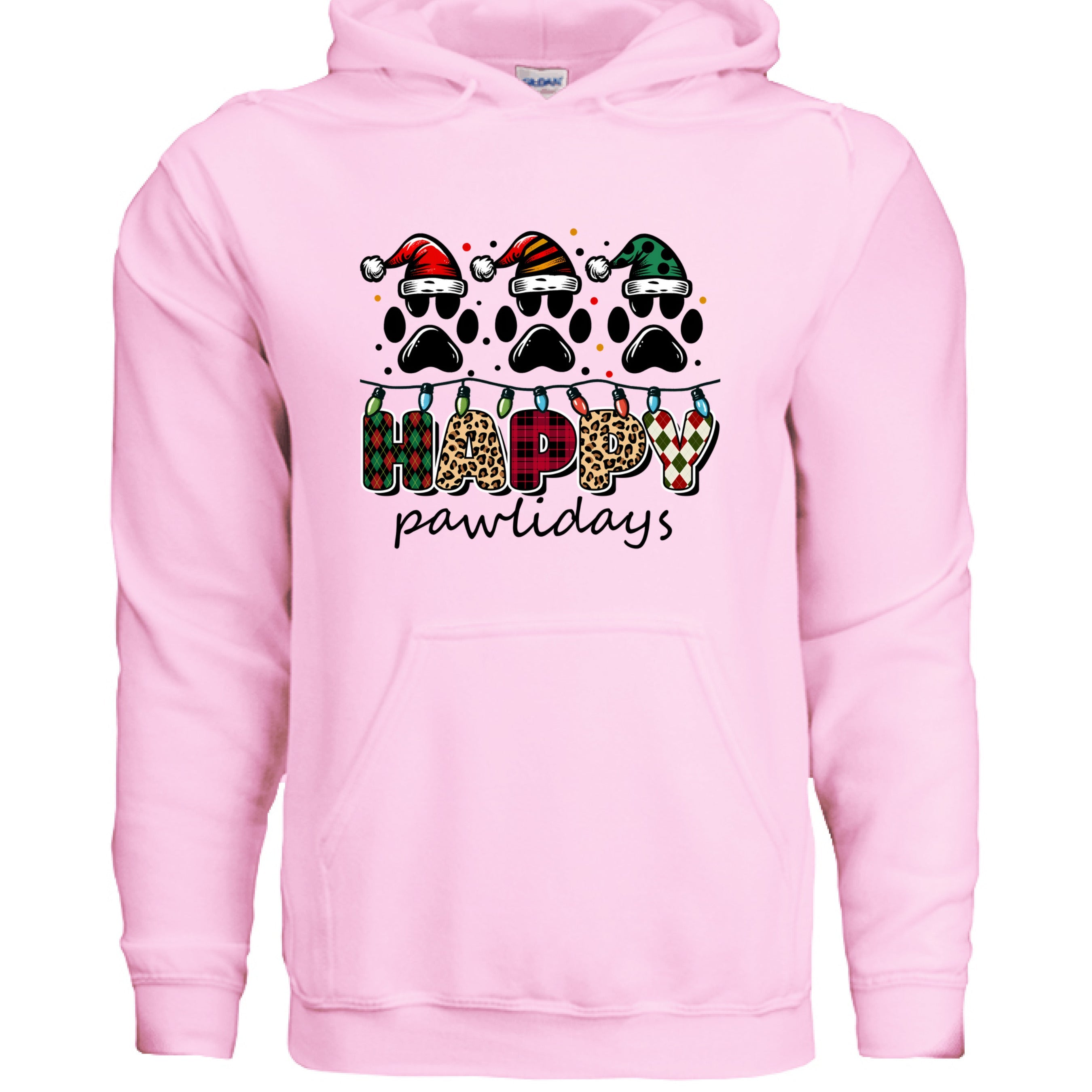 Happy Pawlidays Hoodie - Festive Christmas Pet Lover Gift