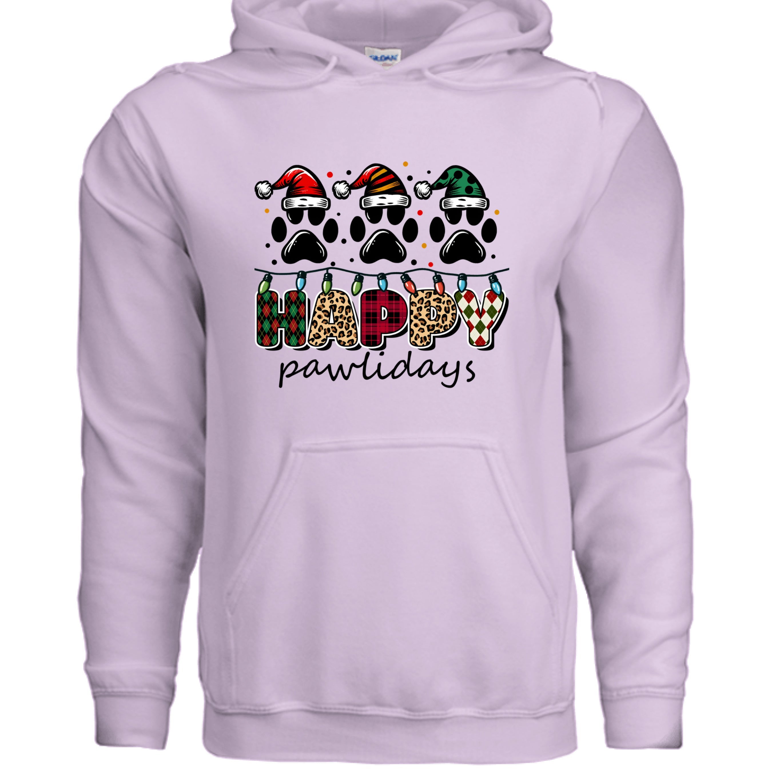 Happy Pawlidays Hoodie - Festive Christmas Pet Lover Gift