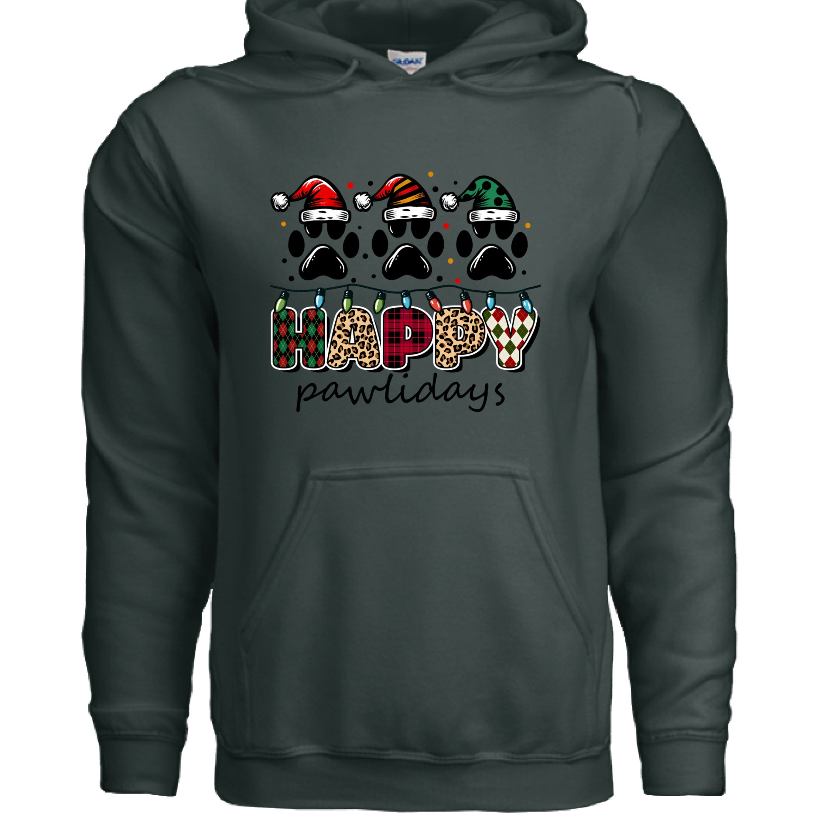 Happy Pawlidays Hoodie - Festive Christmas Pet Lover Gift