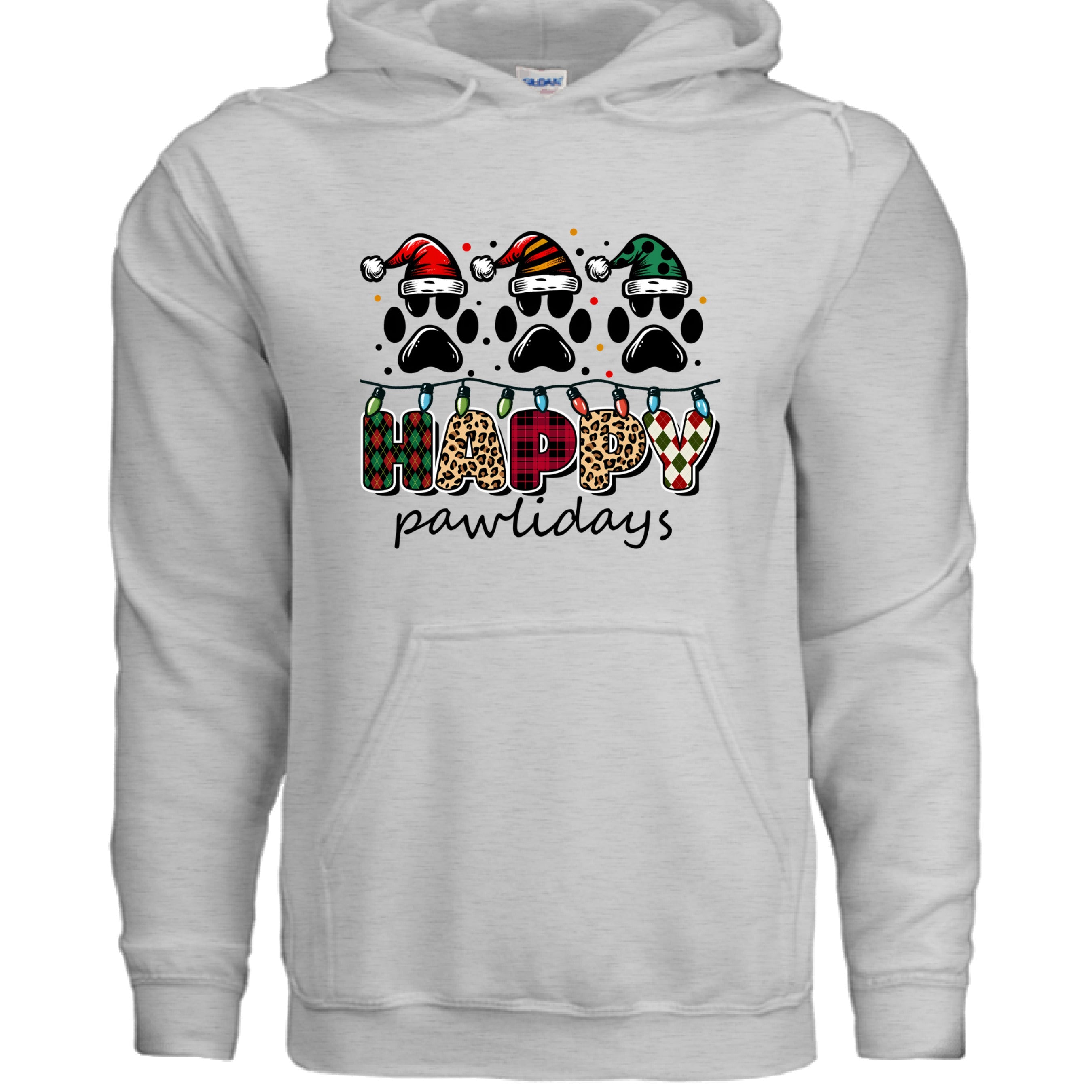Happy Pawlidays Hoodie - Festive Christmas Pet Lover Gift