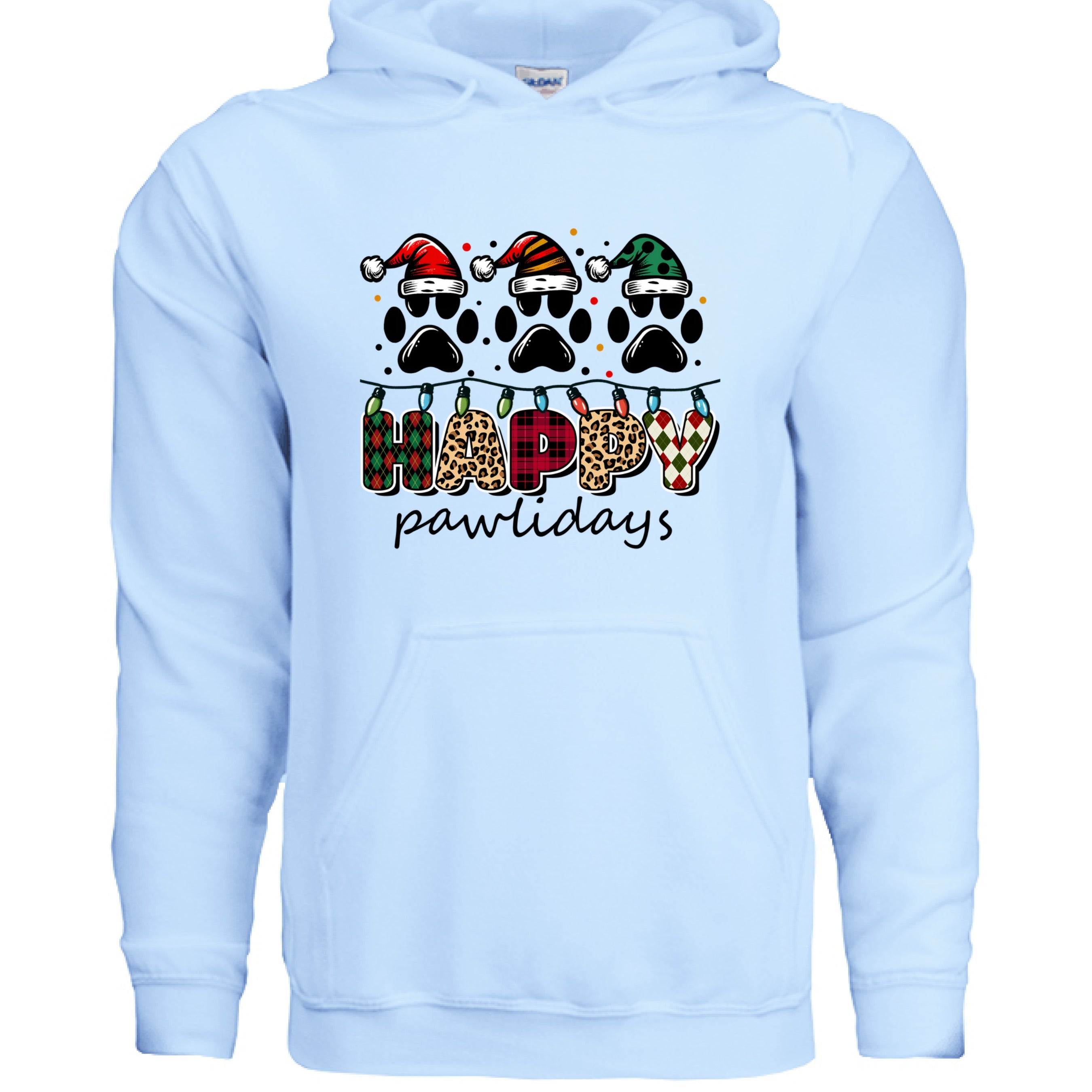 Happy Pawlidays Hoodie - Festive Christmas Pet Lover Gift