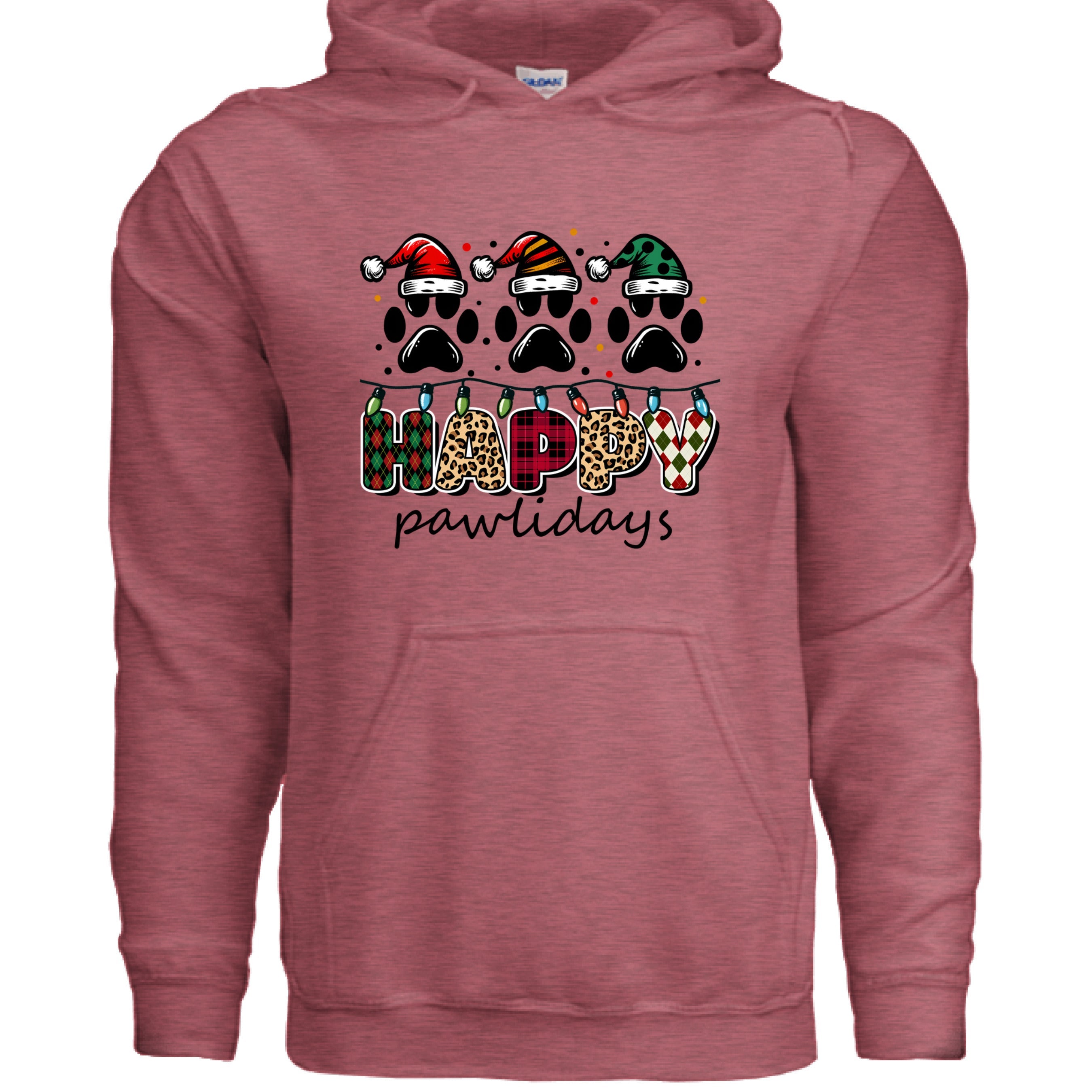 Happy Pawlidays Hoodie - Festive Christmas Pet Lover Gift