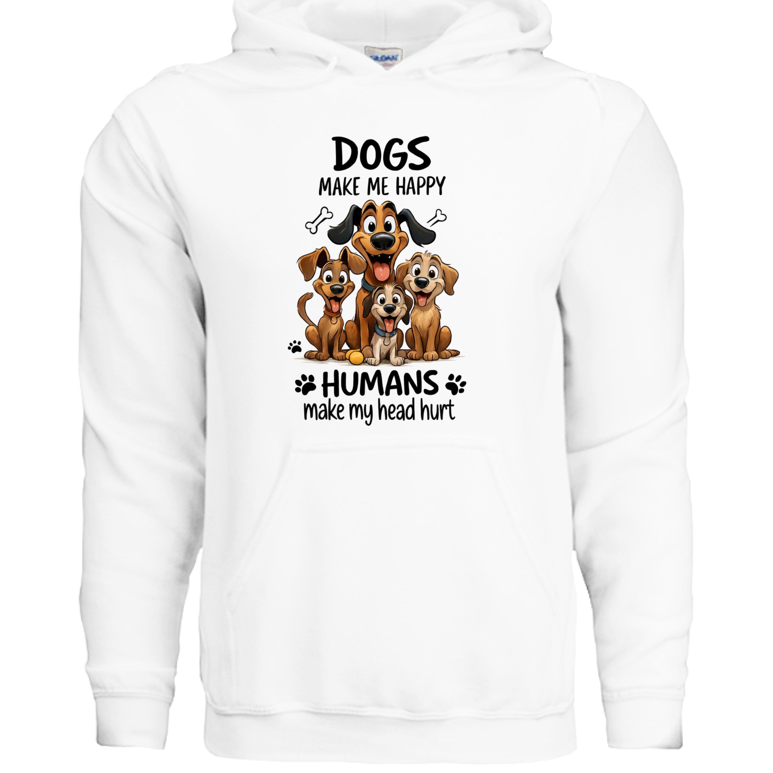 Humans Hurt My Head Hoodie - Funny Pet Lover Sweatshirt