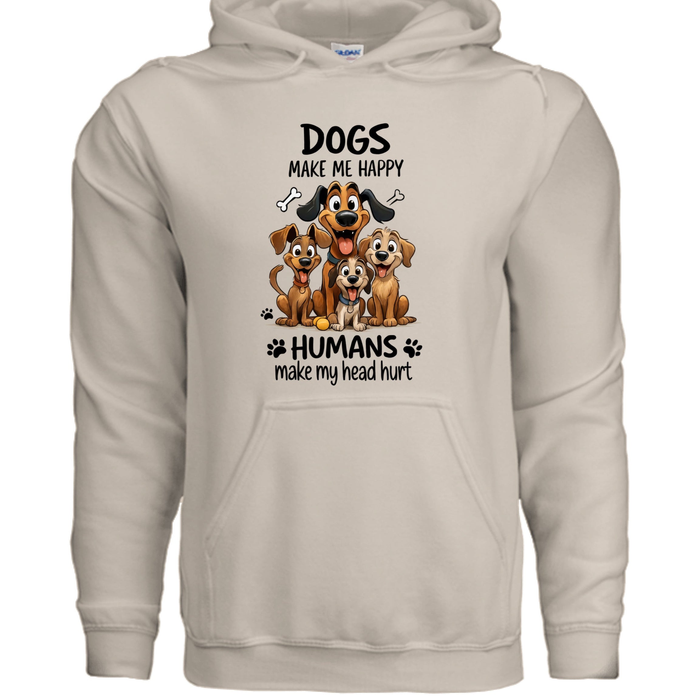 Humans Hurt My Head Hoodie - Funny Pet Lover Sweatshirt