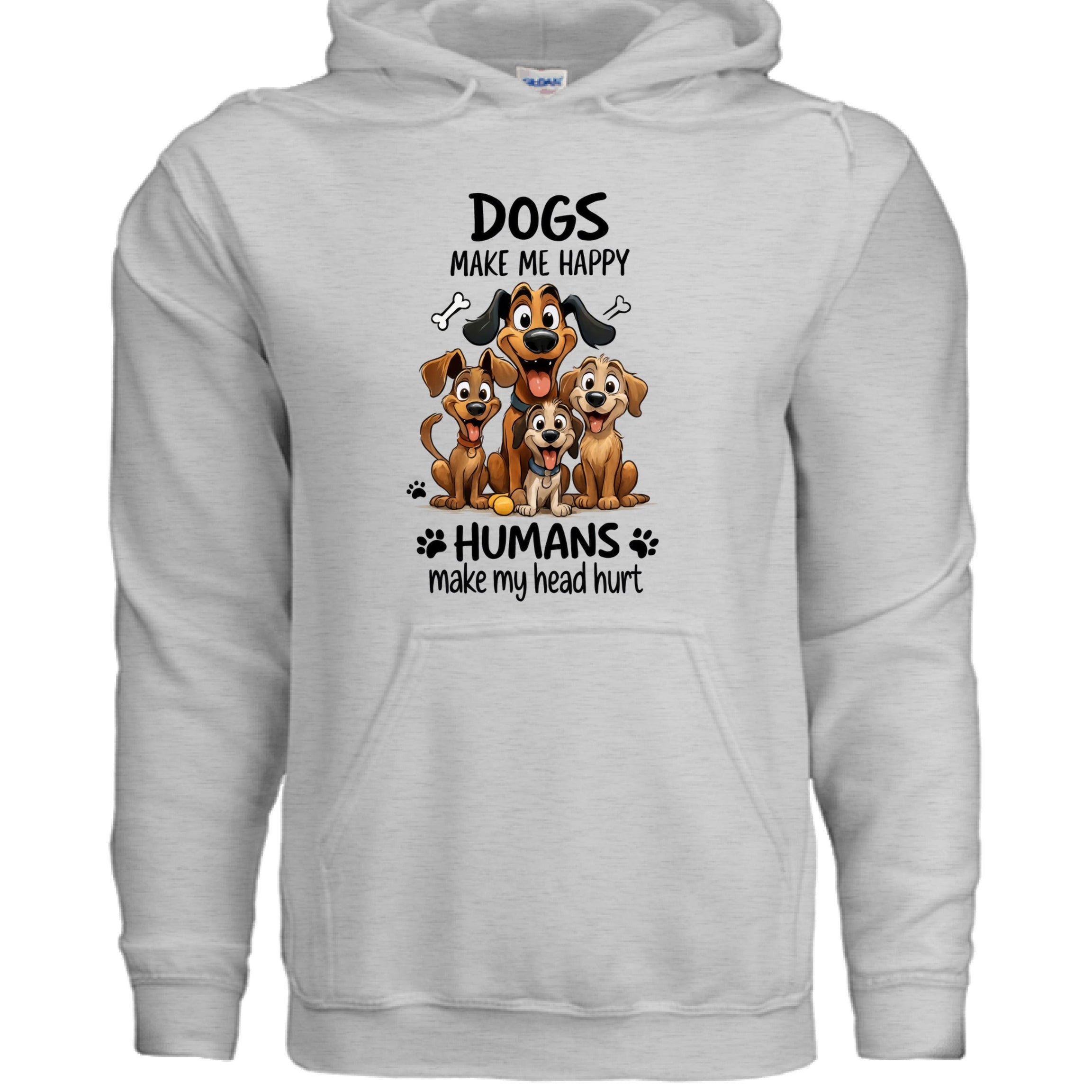 Humans Hurt My Head Hoodie - Funny Pet Lover Sweatshirt