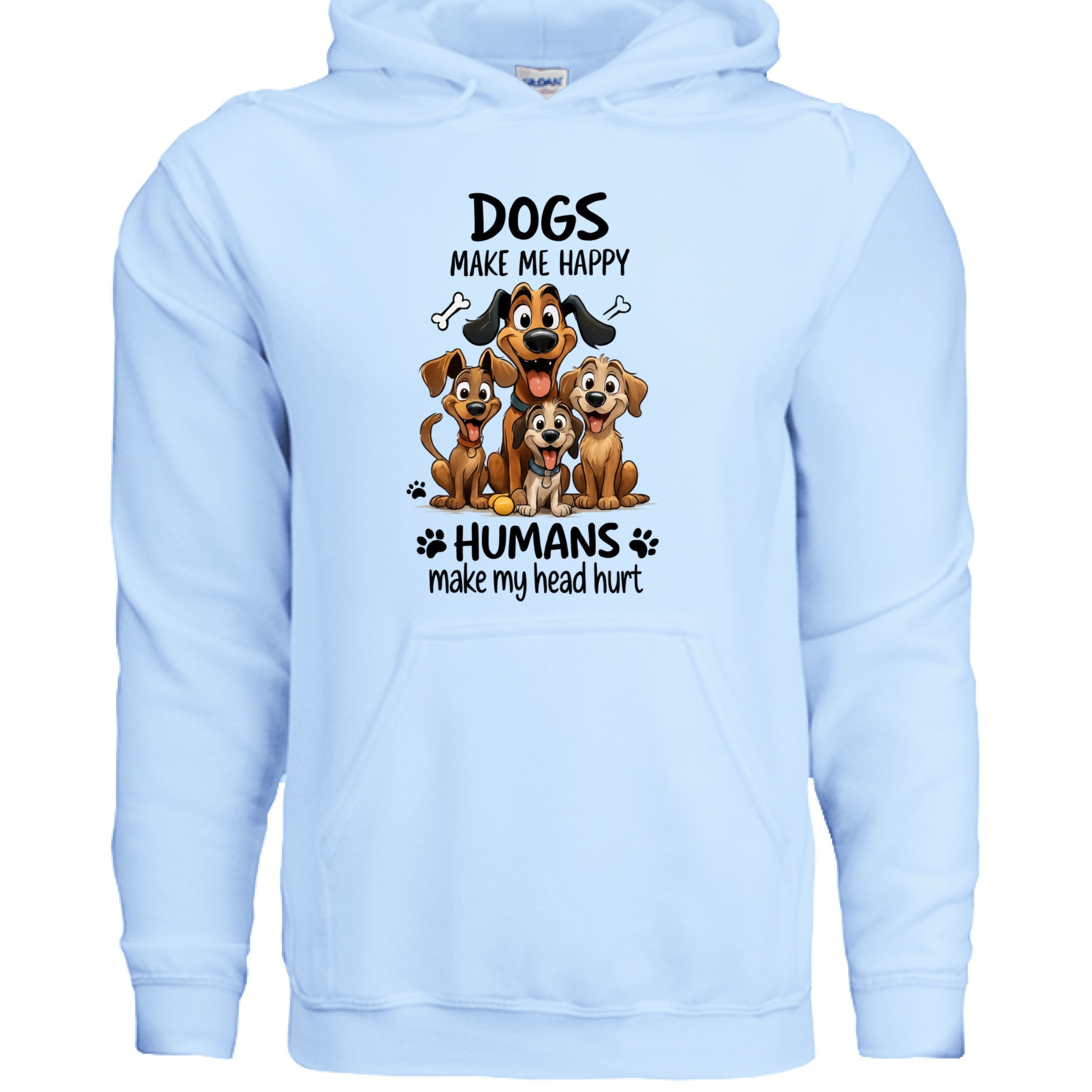 Humans Hurt My Head Hoodie - Funny Pet Lover Sweatshirt