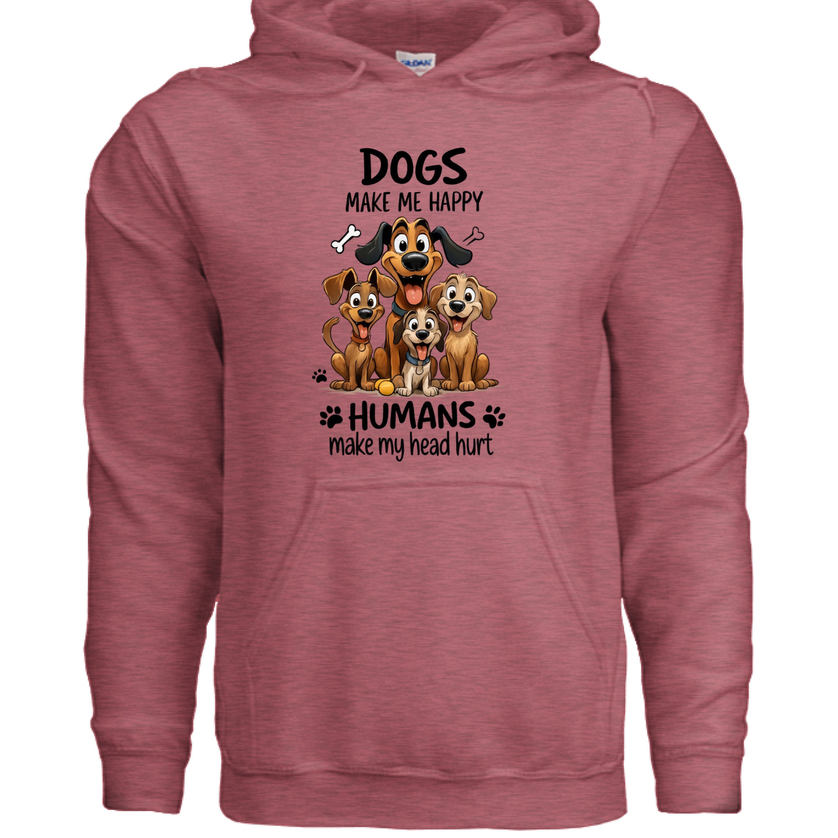 Humans Hurt My Head Hoodie - Funny Pet Lover Sweatshirt