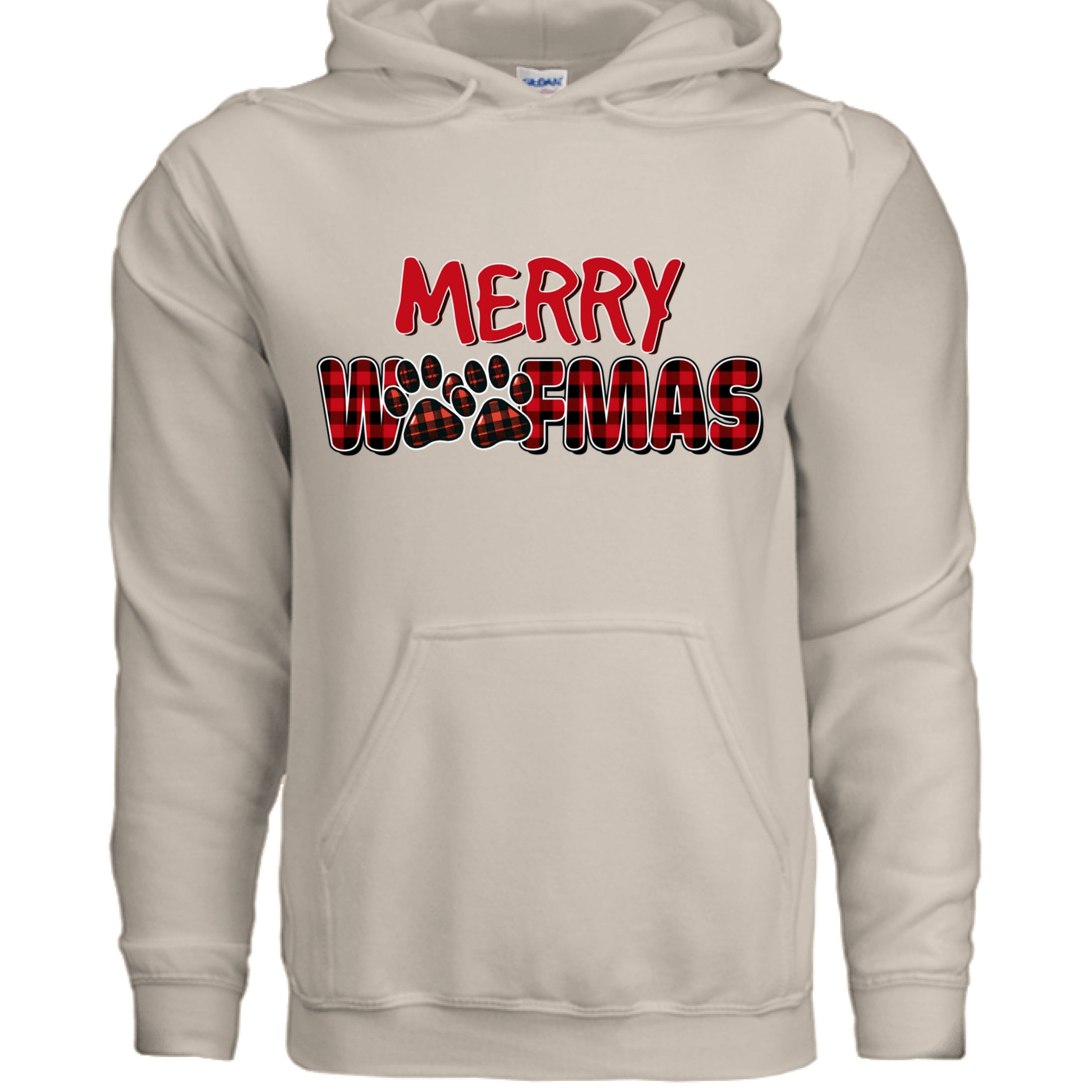 Plaid Woofmas Hoodie - Festive Christmas Dog Lover Gift