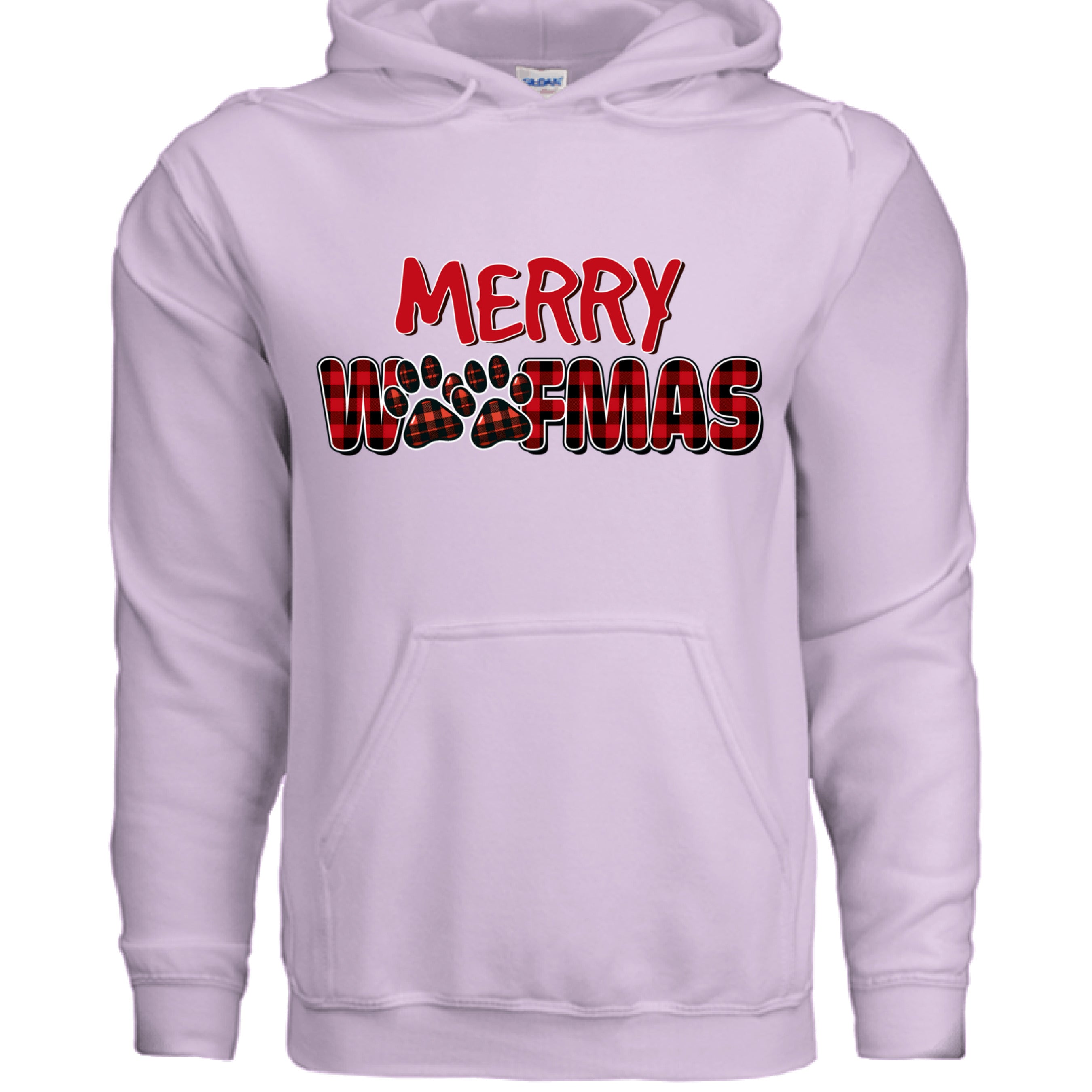 Plaid Woofmas Hoodie - Festive Christmas Dog Lover Gift