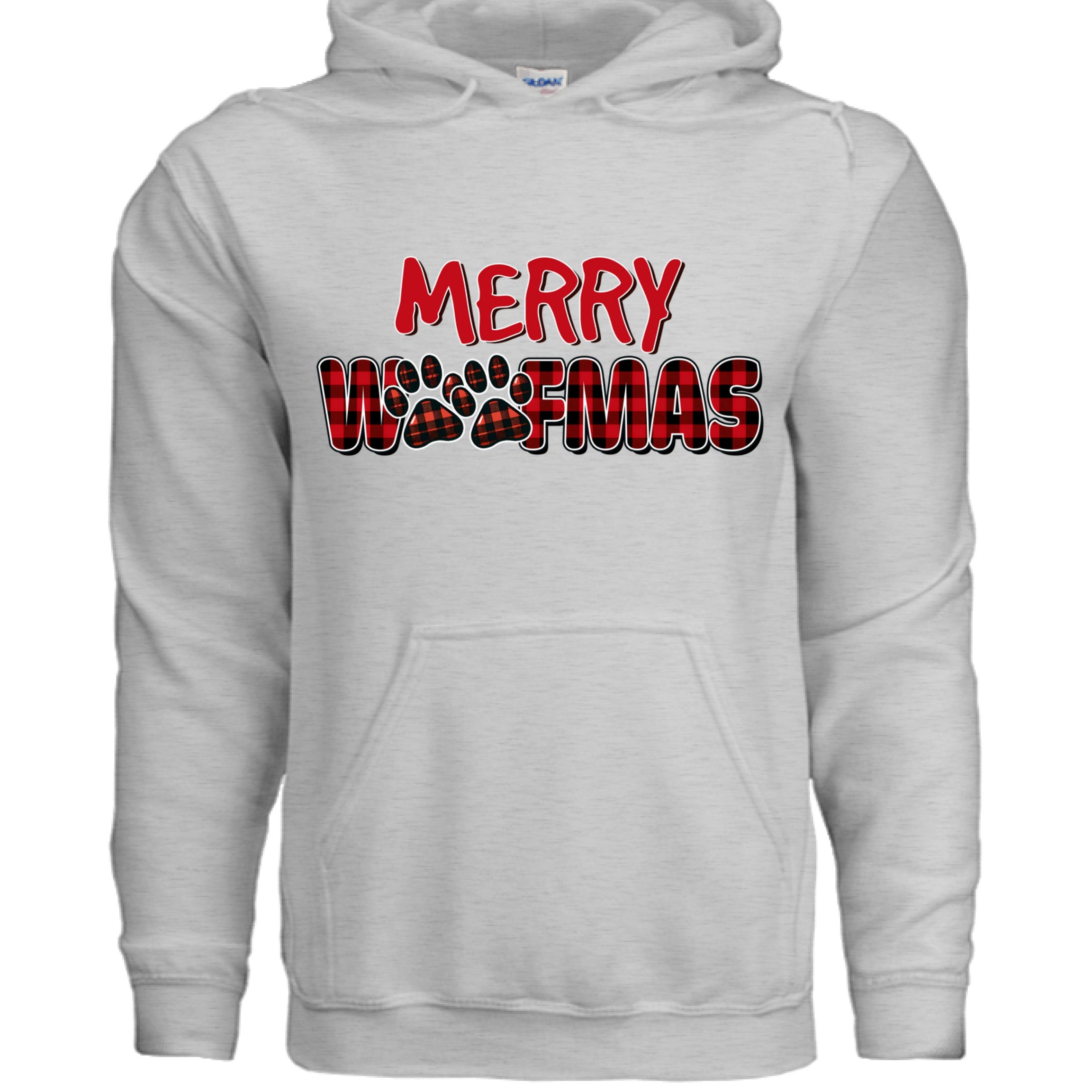 Plaid Woofmas Hoodie - Festive Christmas Dog Lover Gift