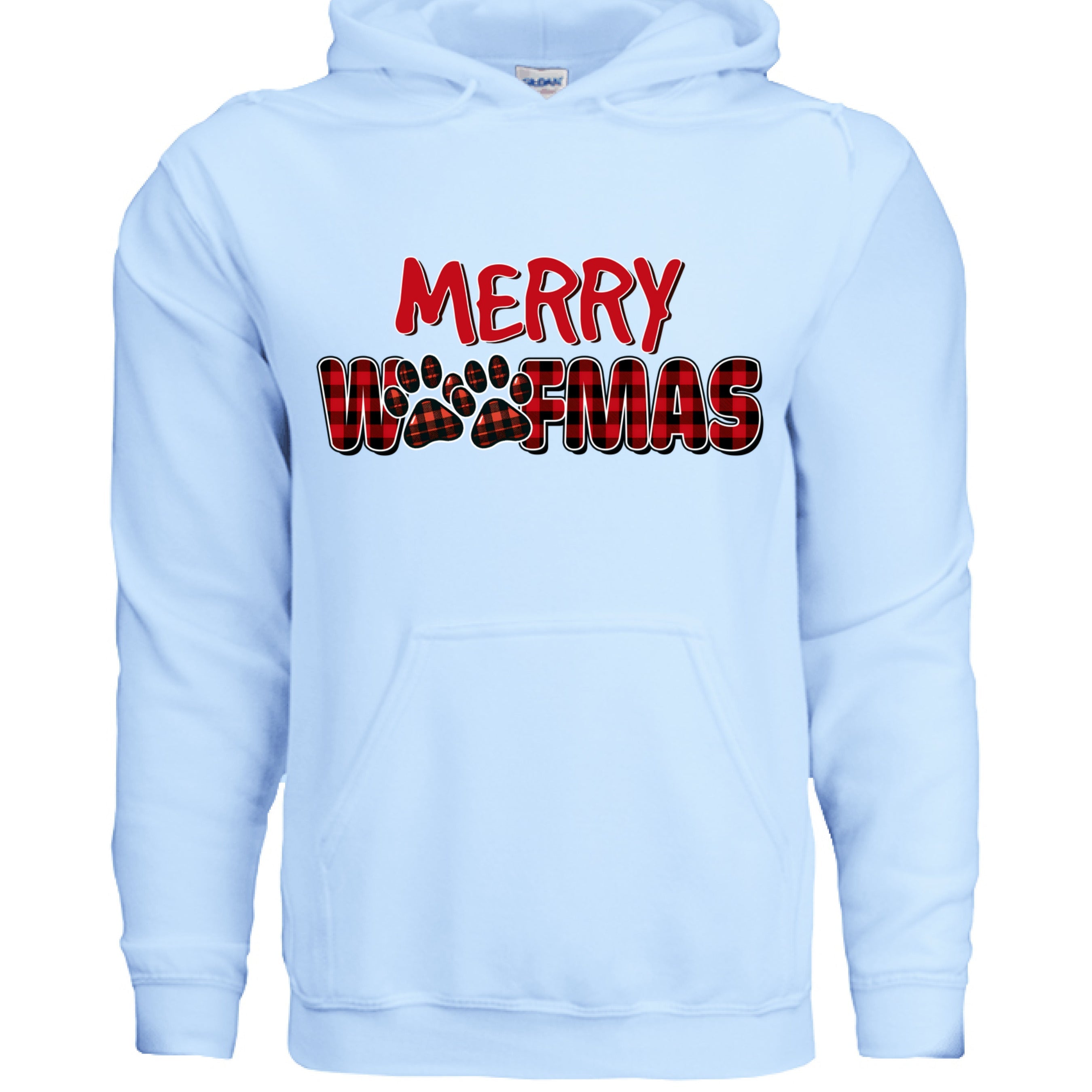 Plaid Woofmas Hoodie - Festive Christmas Dog Lover Gift