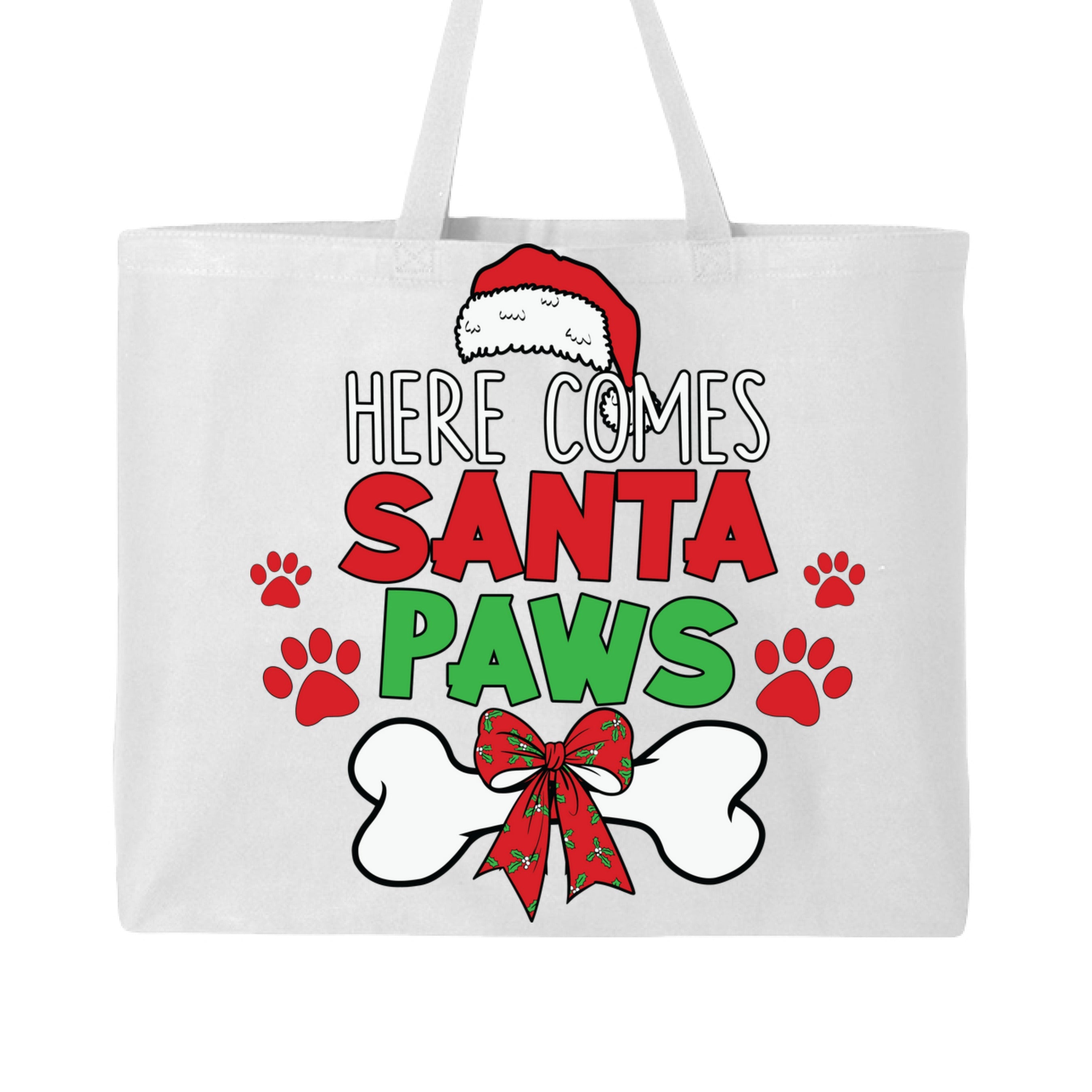 Santa Paws Tote - Festive Christmas Bag for Pet Lovers