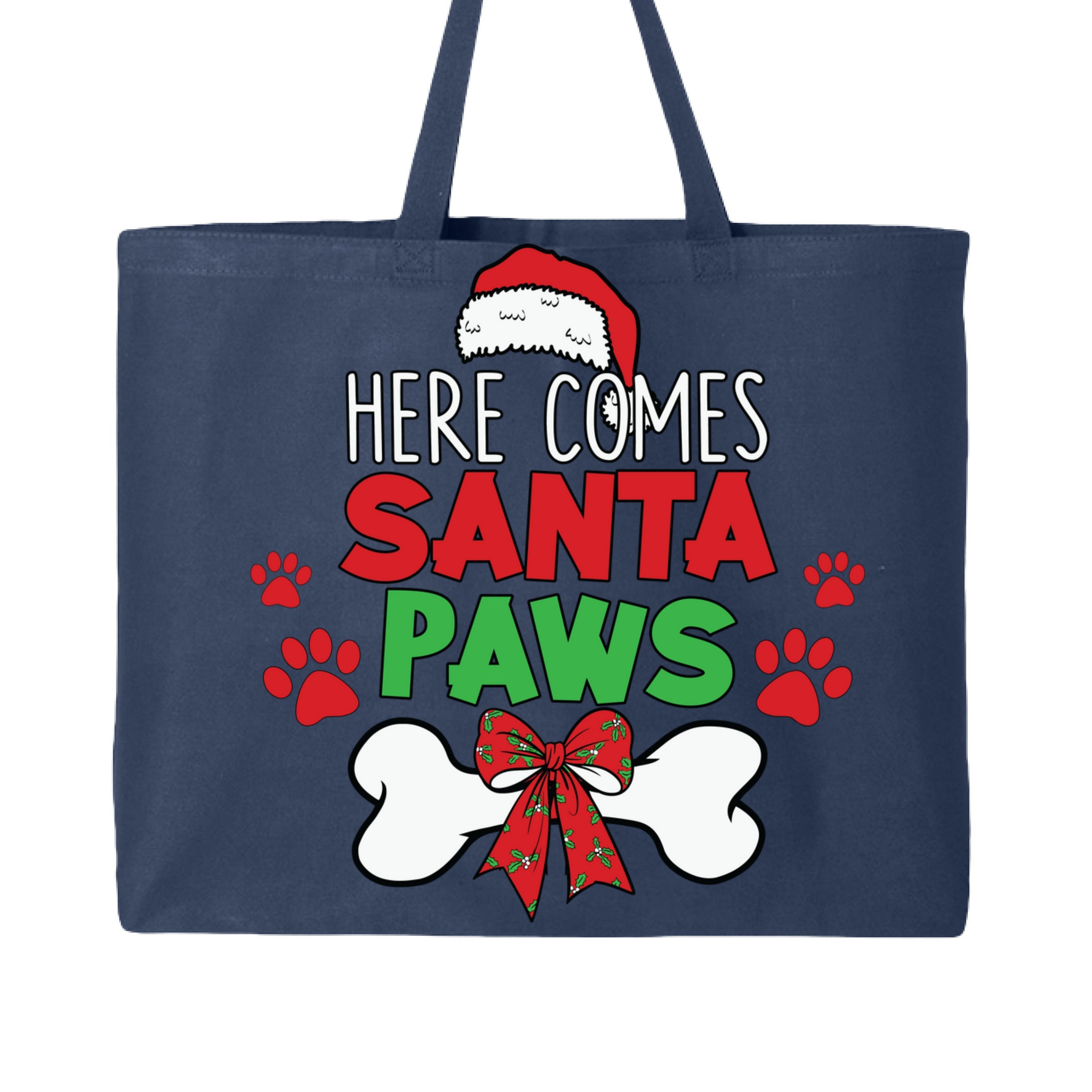 Santa Paws Tote - Festive Christmas Bag for Pet Lovers
