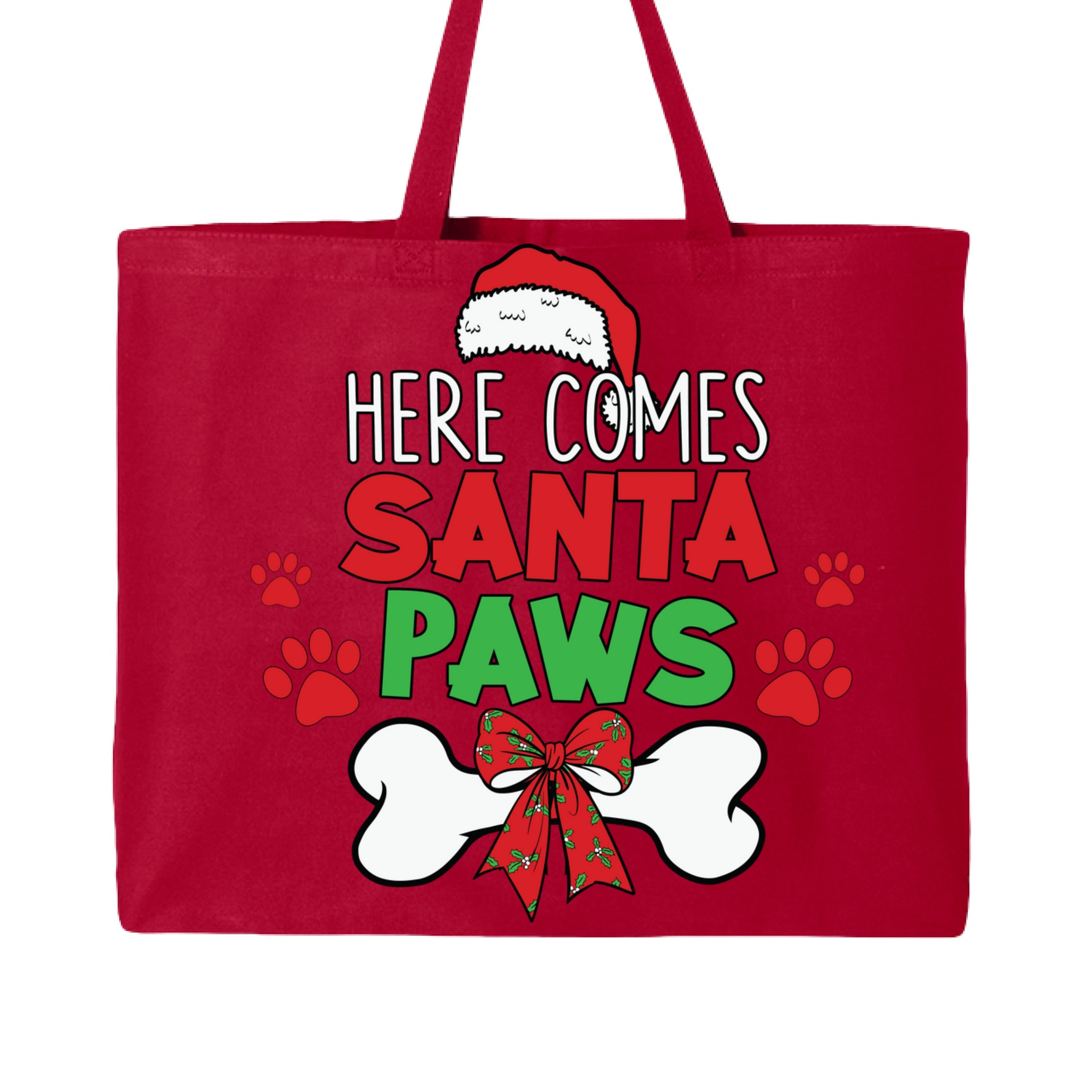 Santa Paws Tote - Festive Christmas Bag for Pet Lovers
