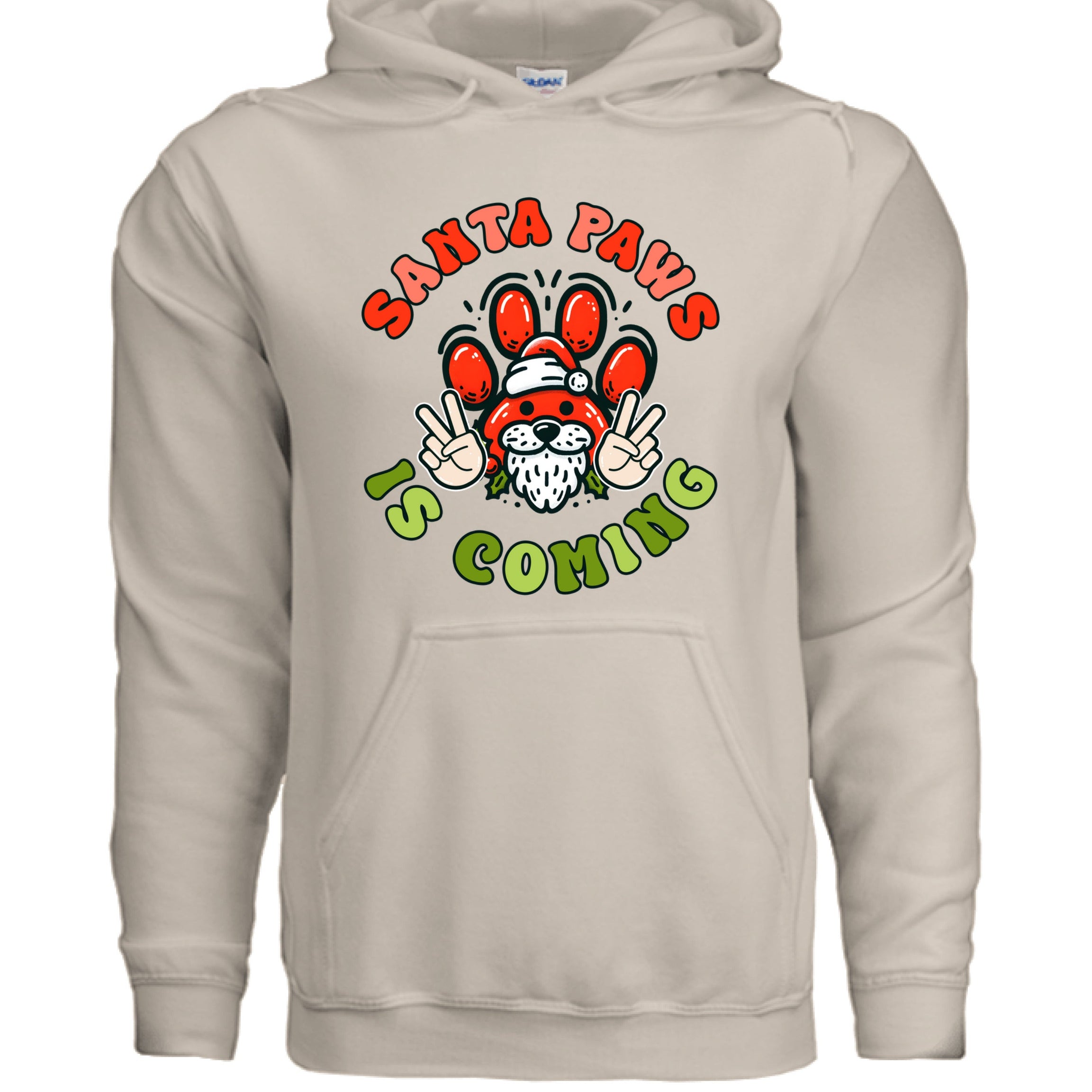 Santa Paws Deuces Hoodie - Festive Christmas Pet Lover Sweatshirt