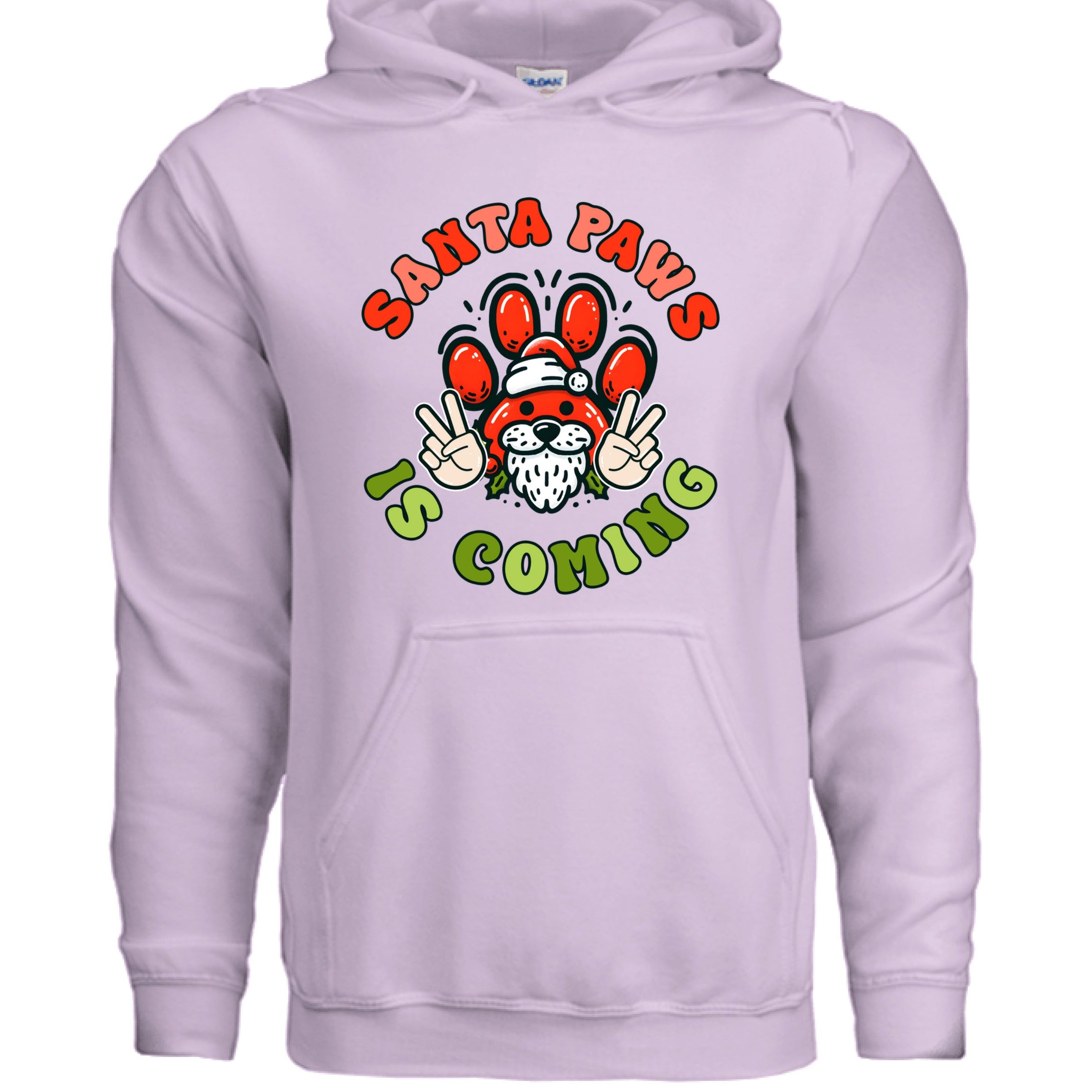 Santa Paws Deuces Hoodie - Festive Christmas Pet Lover Sweatshirt