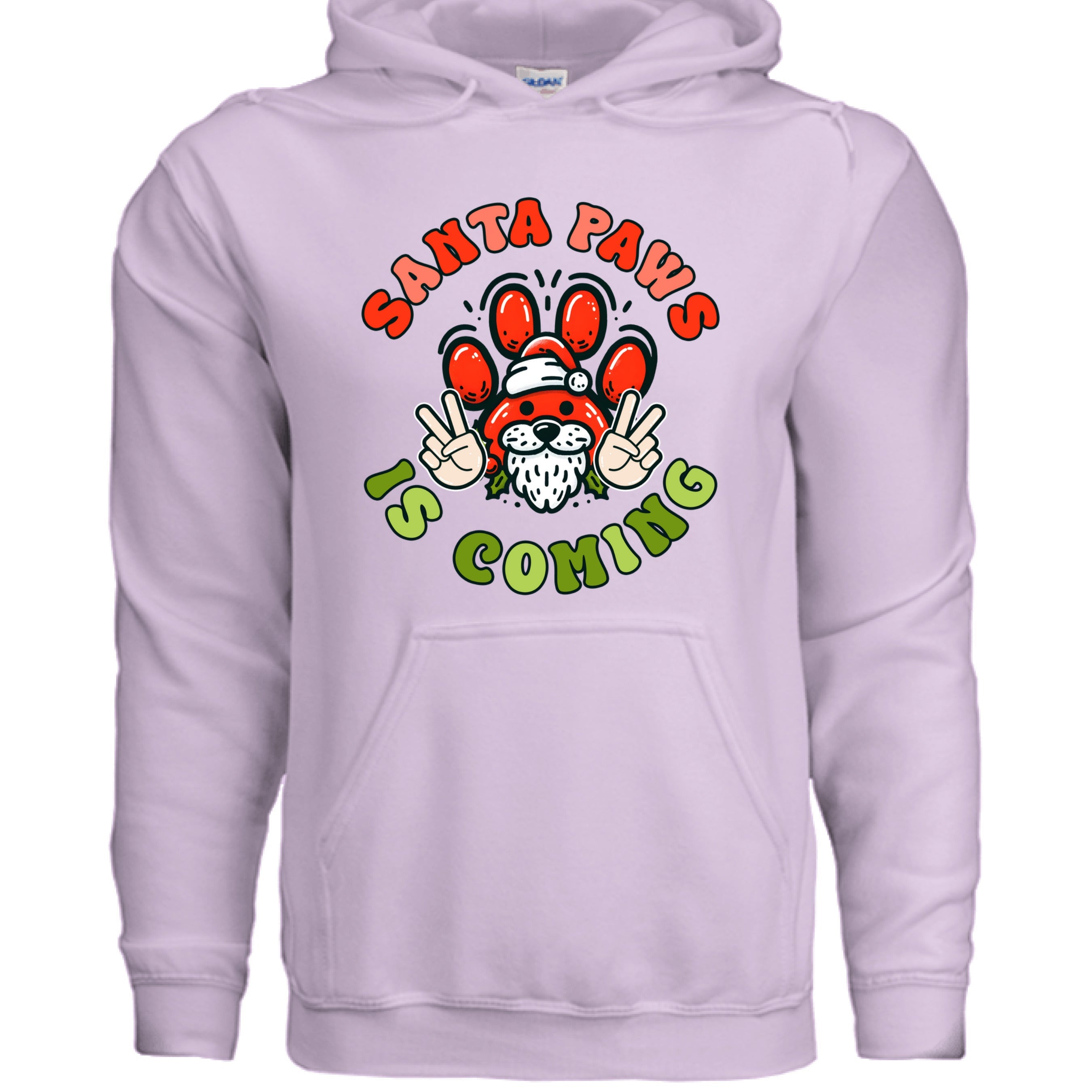 Santa Paws Deuces Hoodie - Festive Christmas Pet Lover Sweatshirt