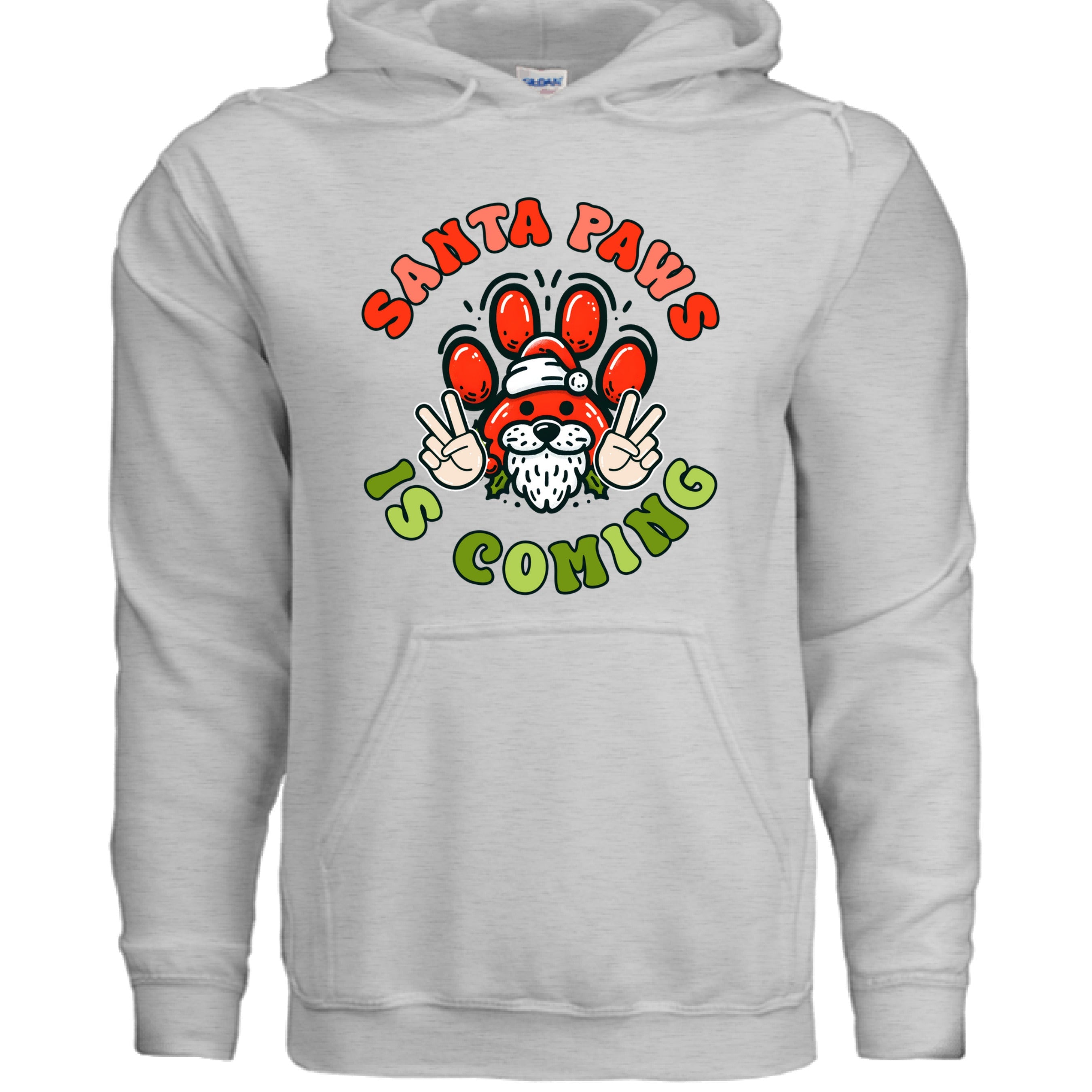 Santa Paws Deuces Hoodie - Festive Christmas Pet Lover Sweatshirt
