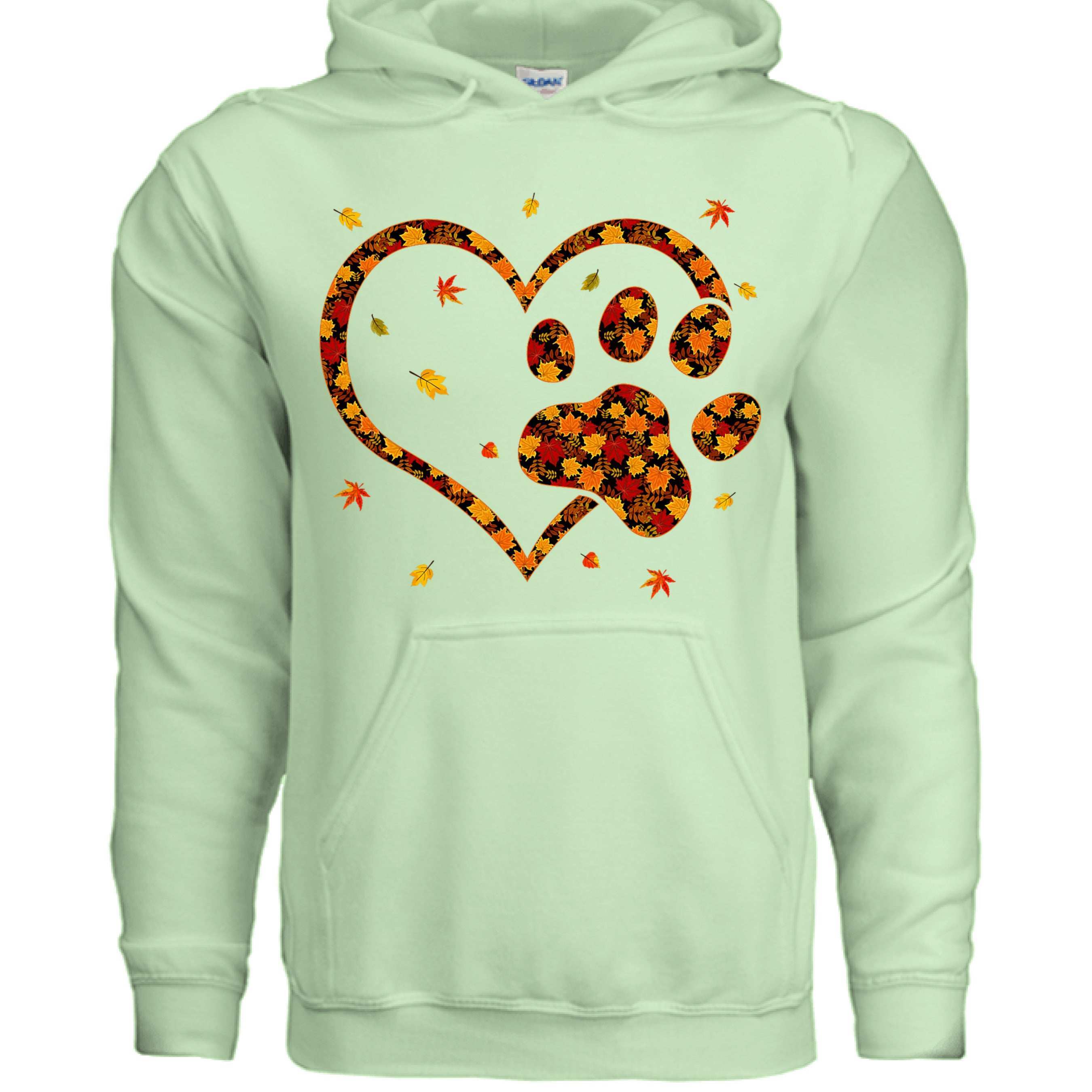 Heart & Paw Fall Hoodie - Autumn Dog Lover Sweatshirt