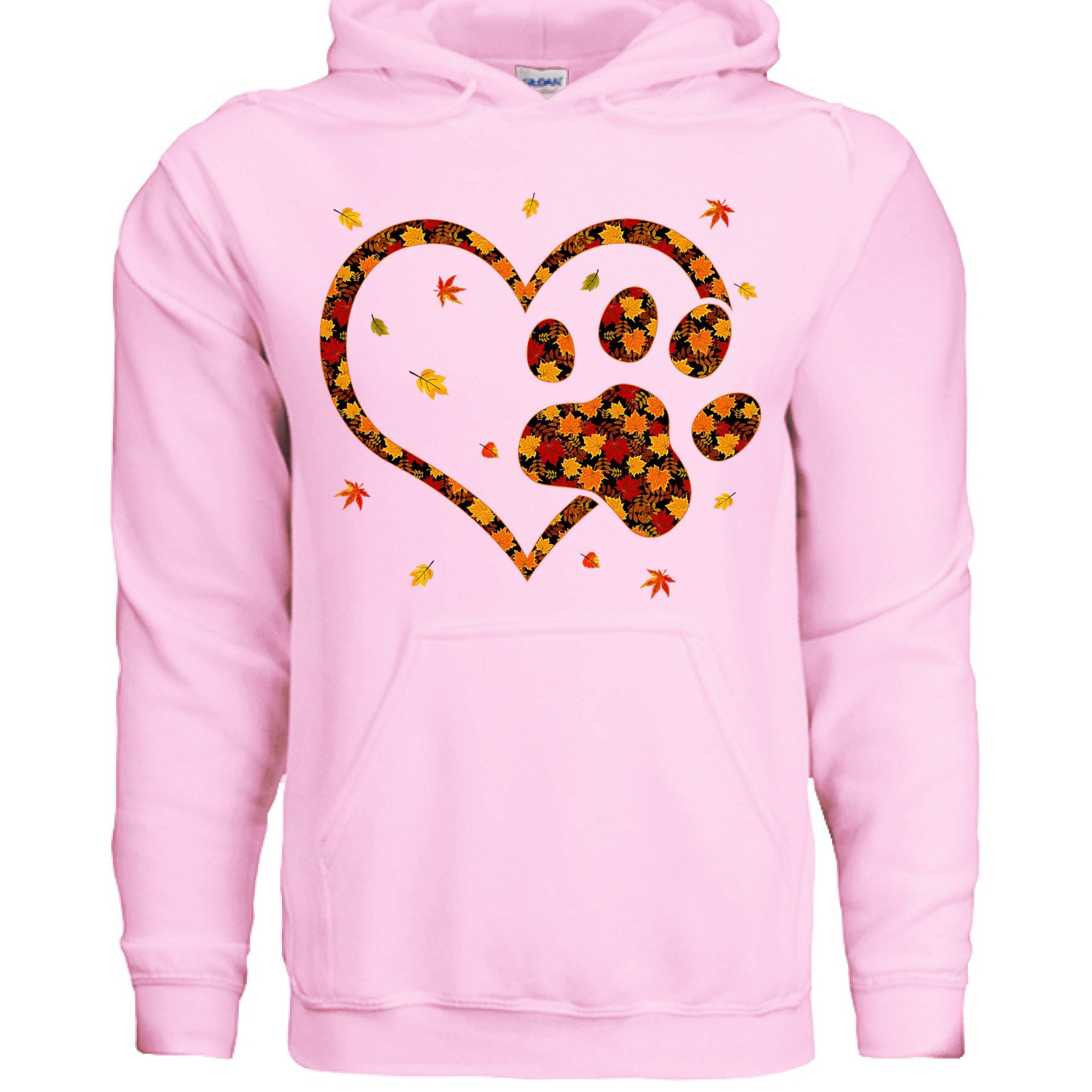 Heart & Paw Fall Hoodie - Autumn Dog Lover Sweatshirt