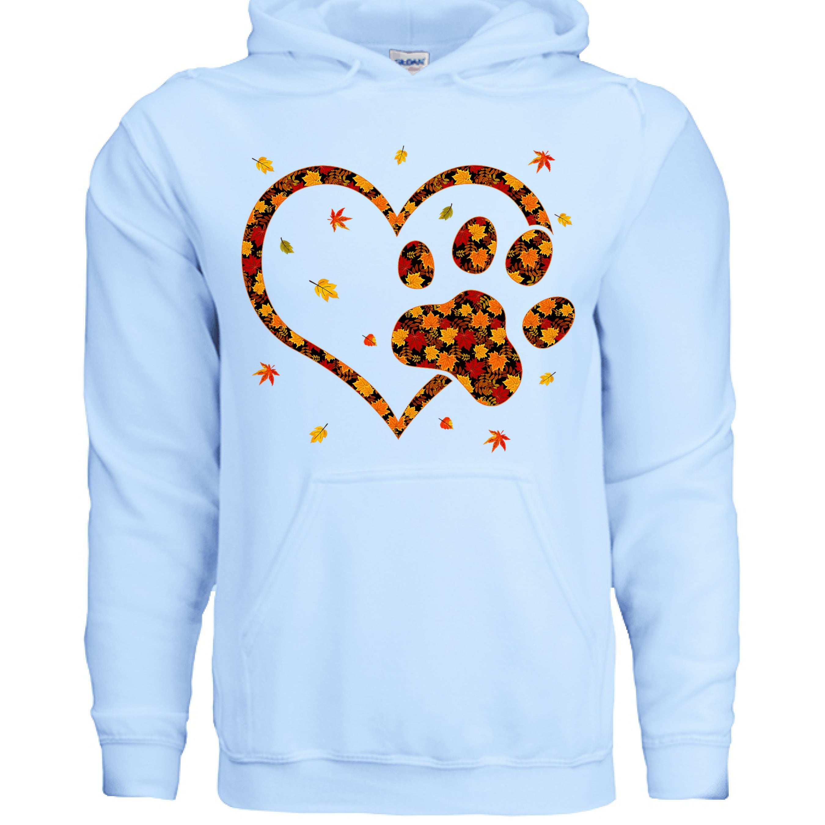 Heart & Paw Fall Hoodie - Autumn Dog Lover Sweatshirt