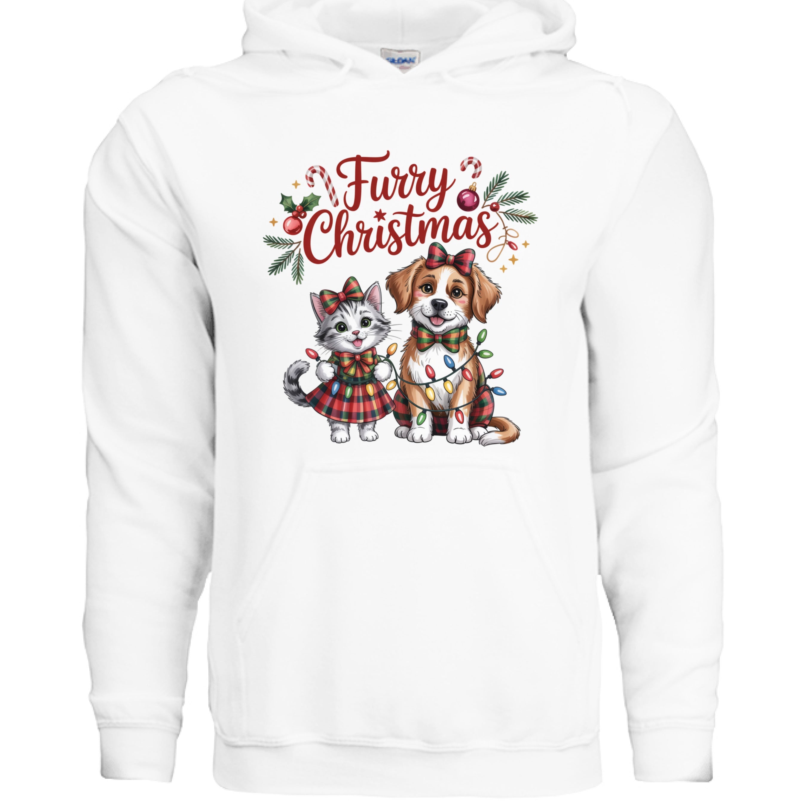 Furry Christmas Hoodie - Cat & Dog Holiday Sweatshirt