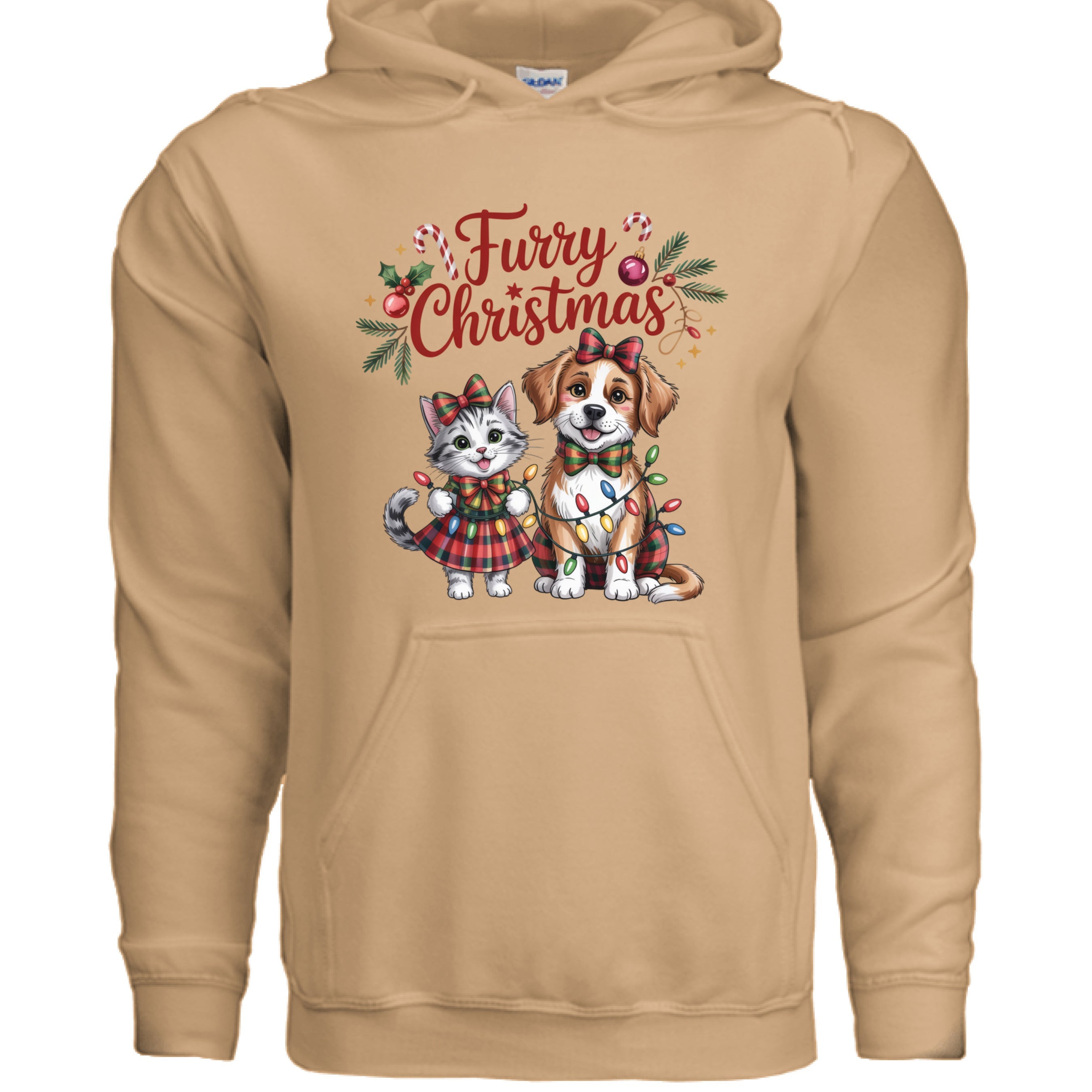 Furry Christmas Hoodie - Cat & Dog Holiday Sweatshirt