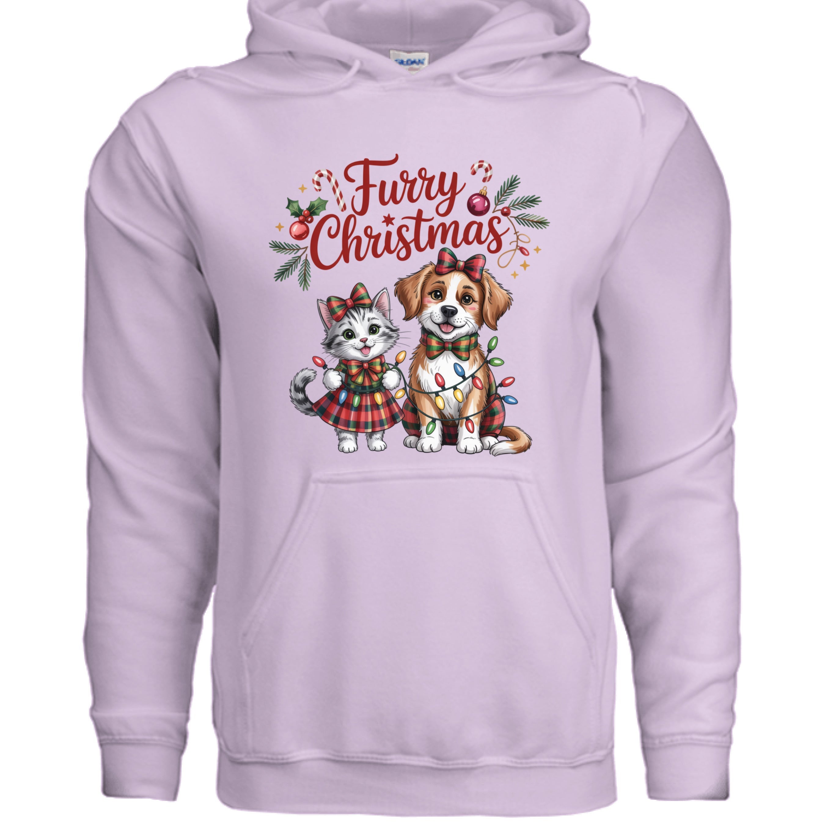 Furry Christmas Hoodie - Cat & Dog Holiday Sweatshirt