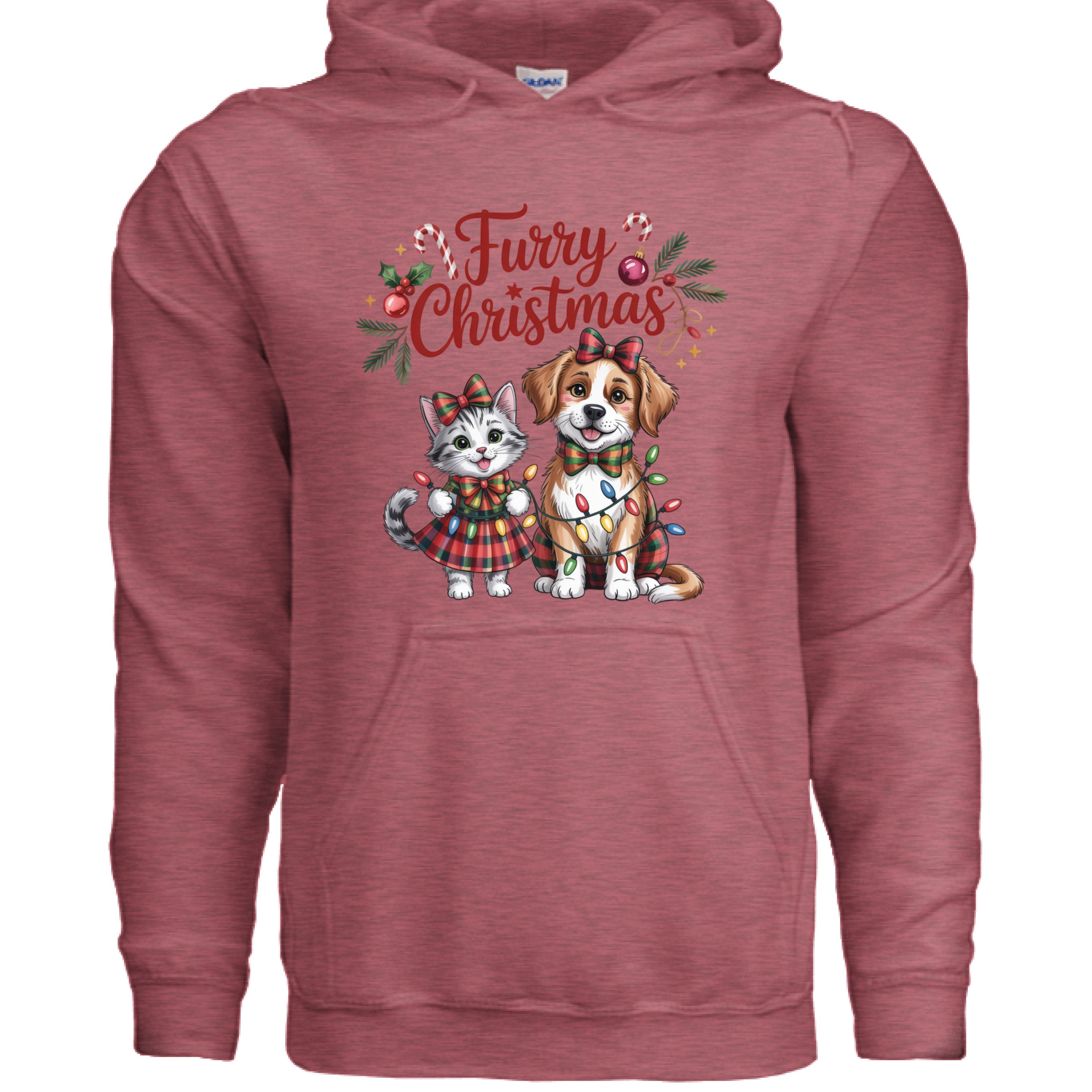 Furry Christmas Hoodie - Cat & Dog Holiday Sweatshirt