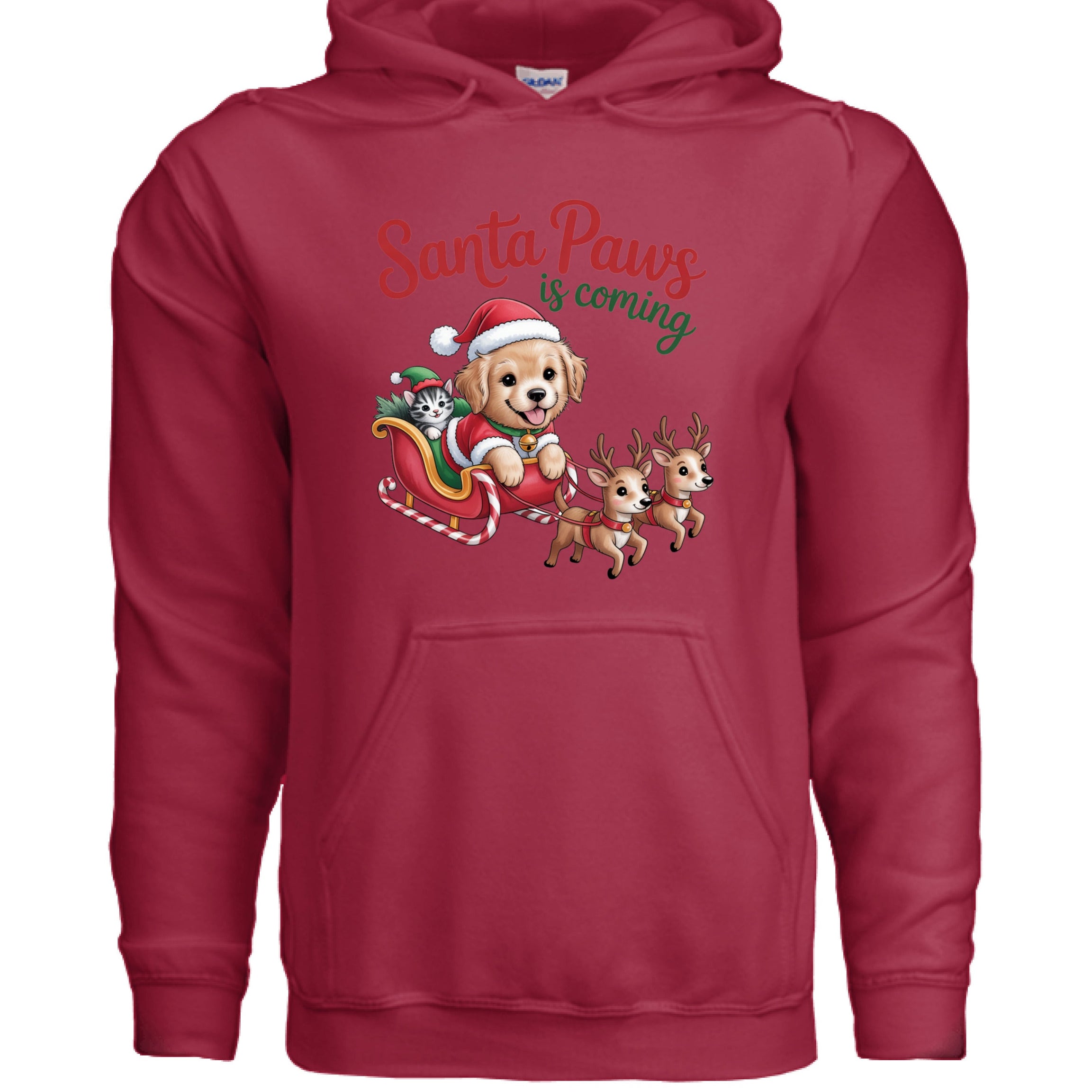 Santa Paws is Coming Christmas Hoodie - Festive Pet Lover Sweatshirt