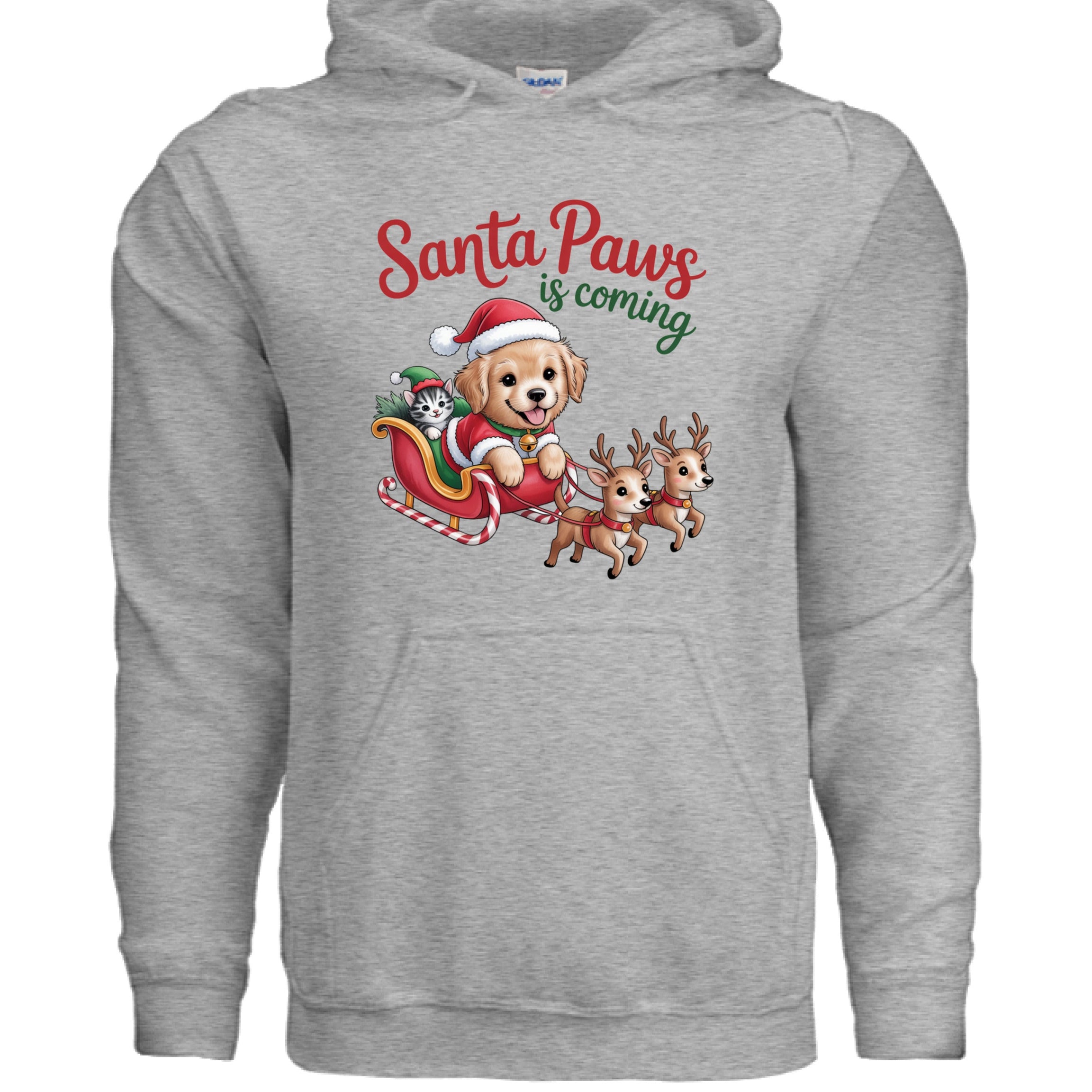 Santa Paws is Coming Christmas Hoodie - Festive Pet Lover Sweatshirt