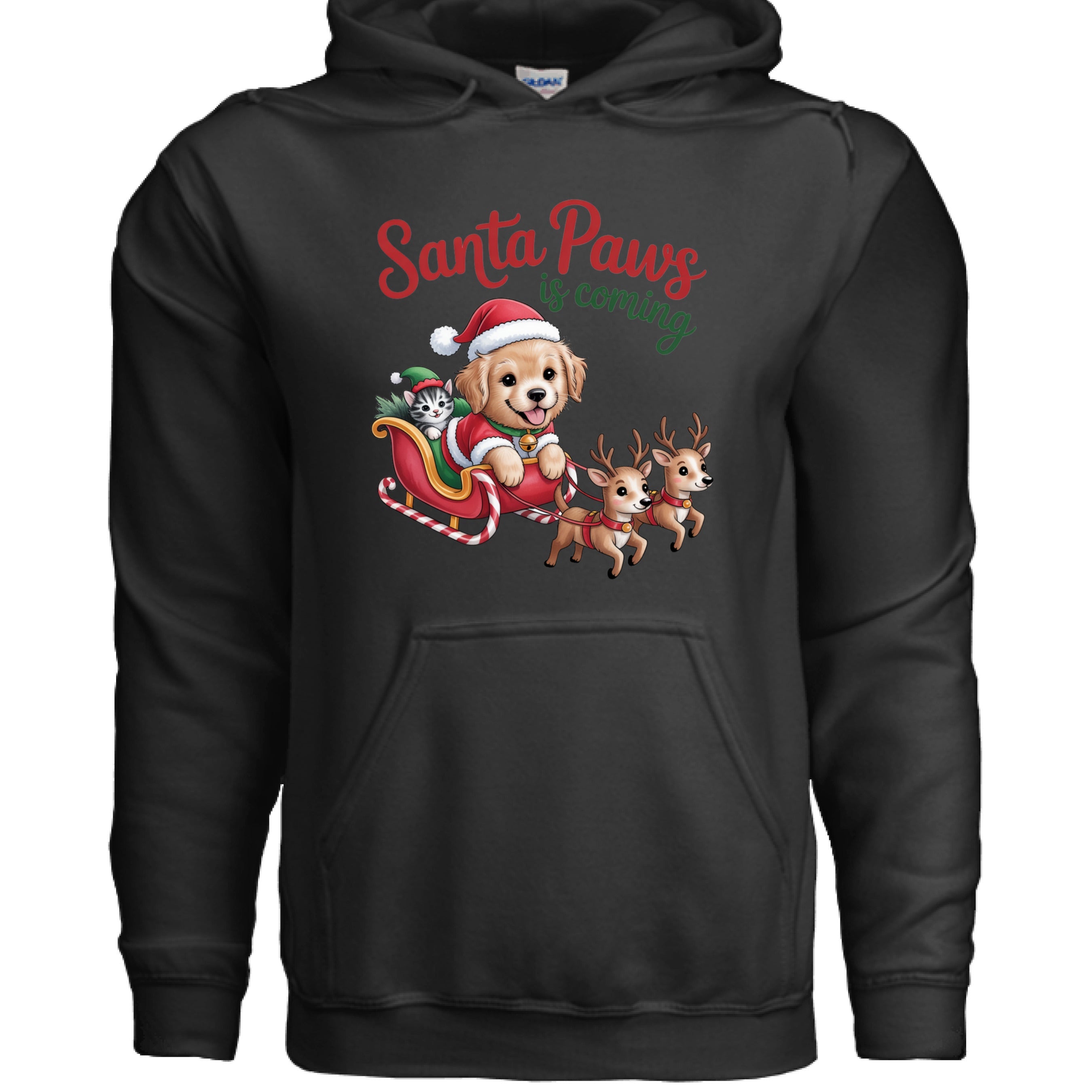 Santa Paws is Coming Christmas Hoodie - Festive Pet Lover Sweatshirt