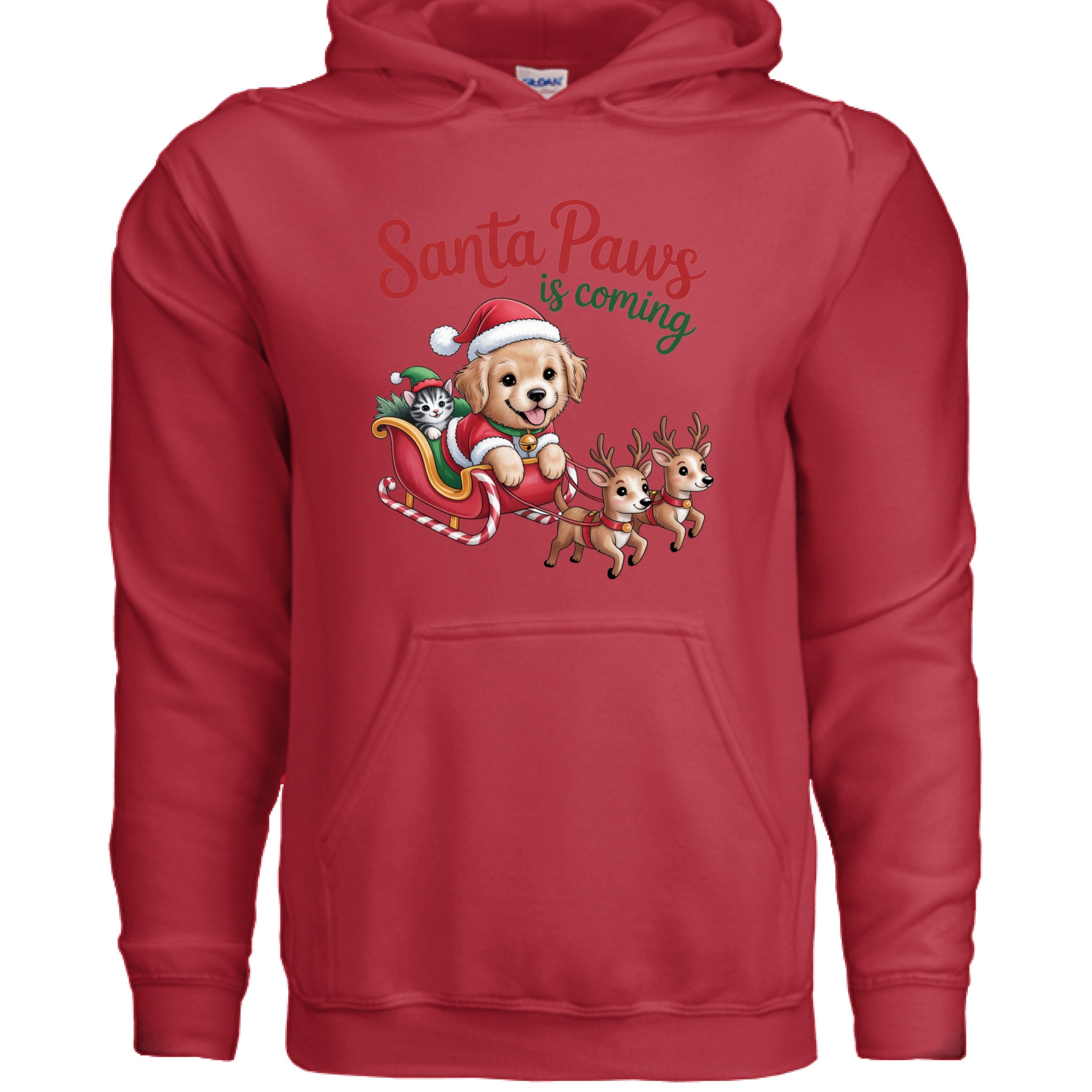 Santa Paws is Coming Christmas Hoodie - Festive Pet Lover Sweatshirt