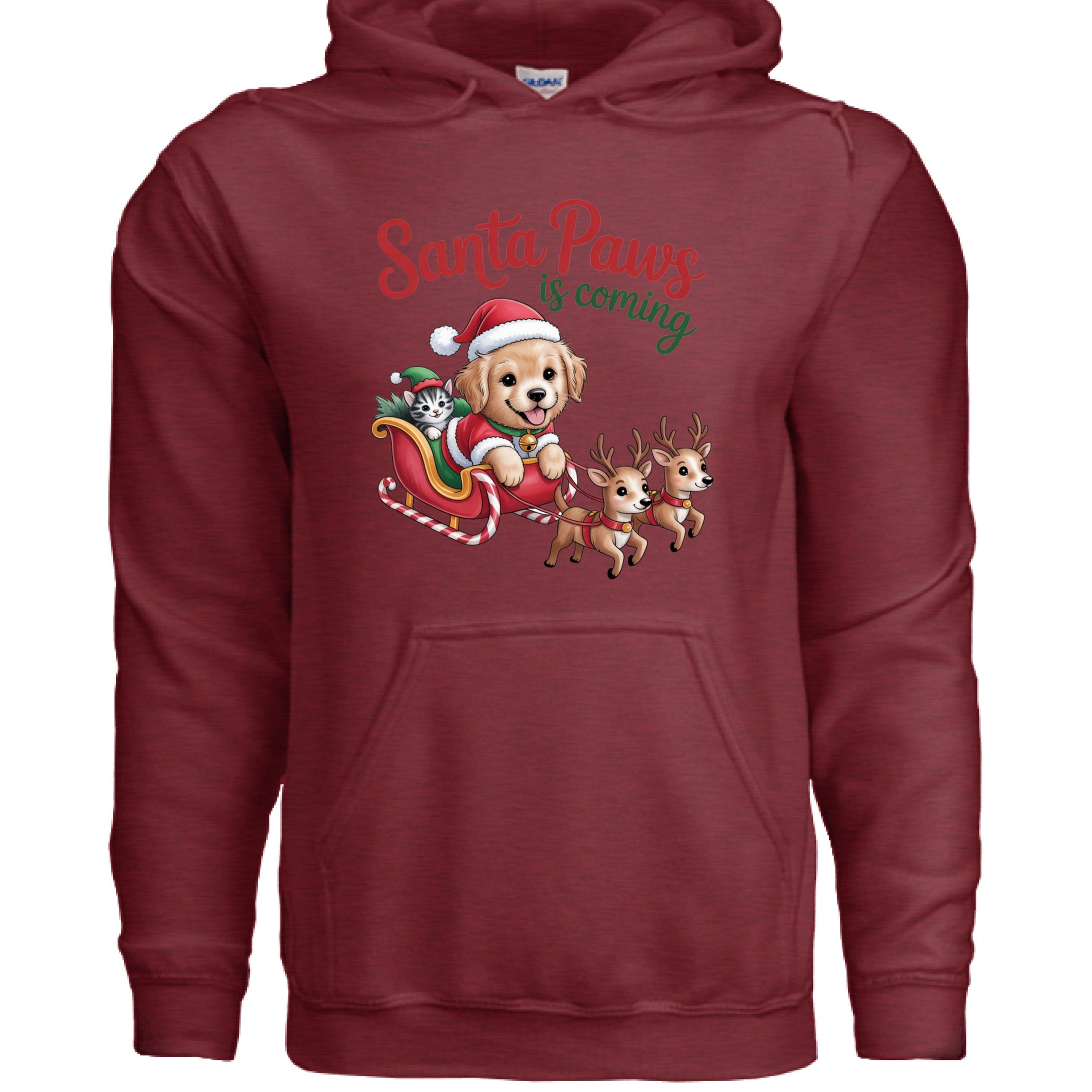 Santa Paws is Coming Christmas Hoodie - Festive Pet Lover Sweatshirt