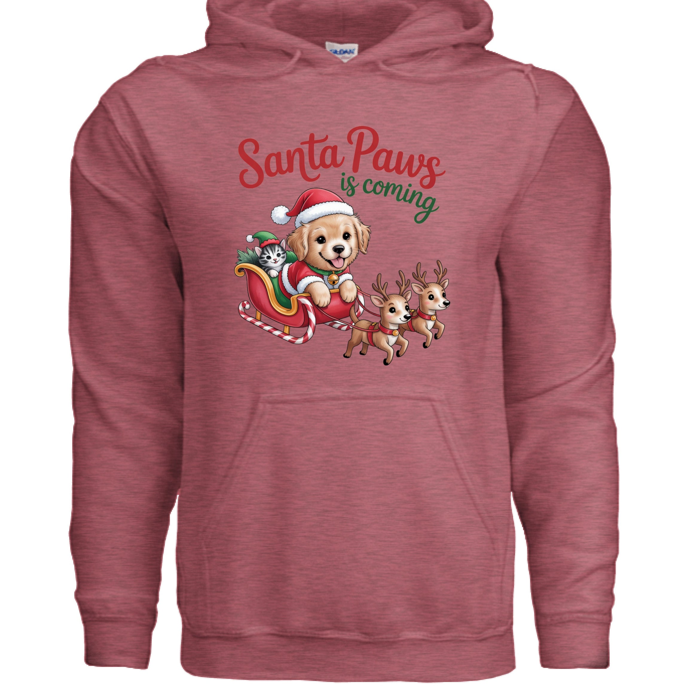 Santa Paws is Coming Christmas Hoodie - Festive Pet Lover Sweatshirt